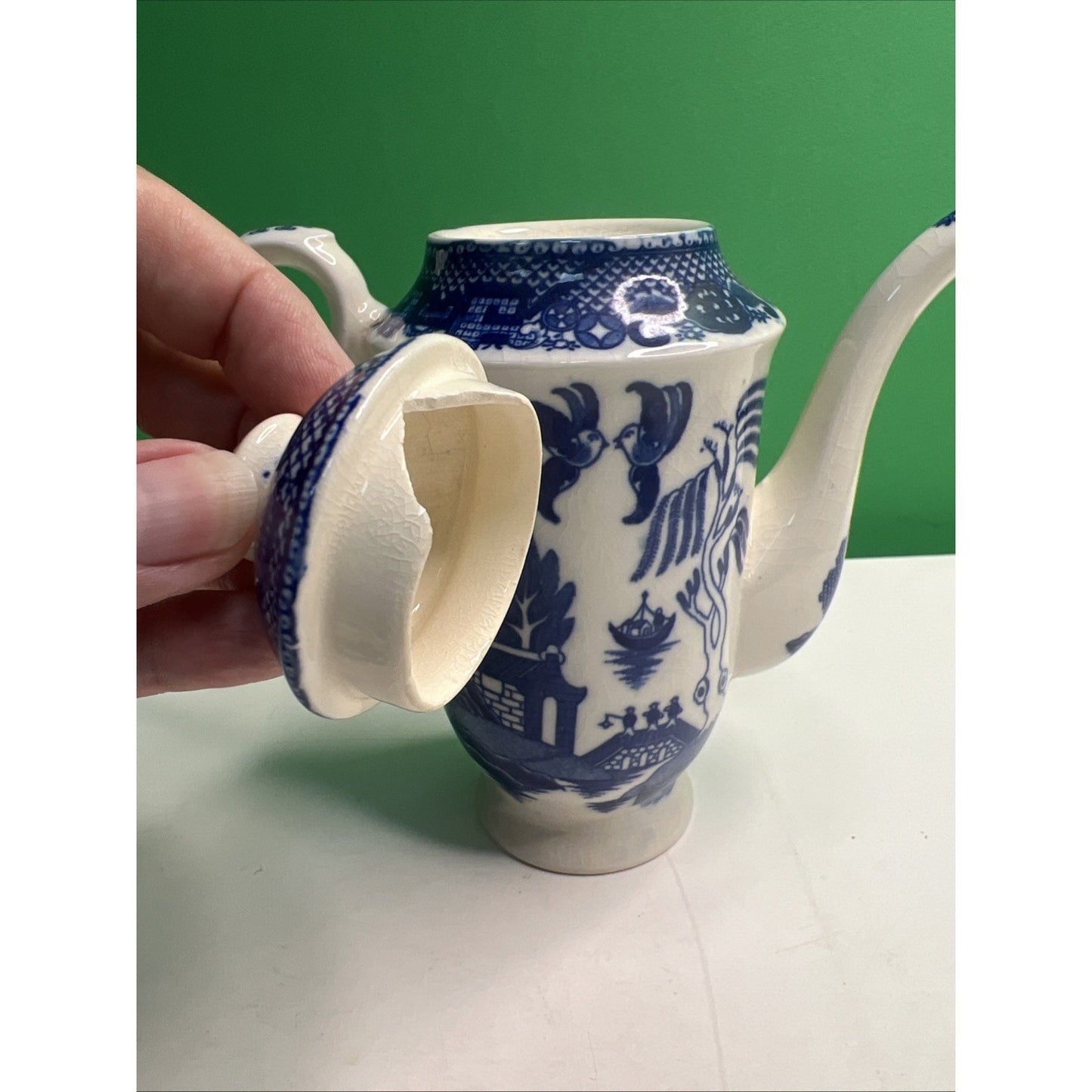 5 piece Vintage Japan Blue Willow Demitasse Petite Coffee Tea Hot Chocolate Set