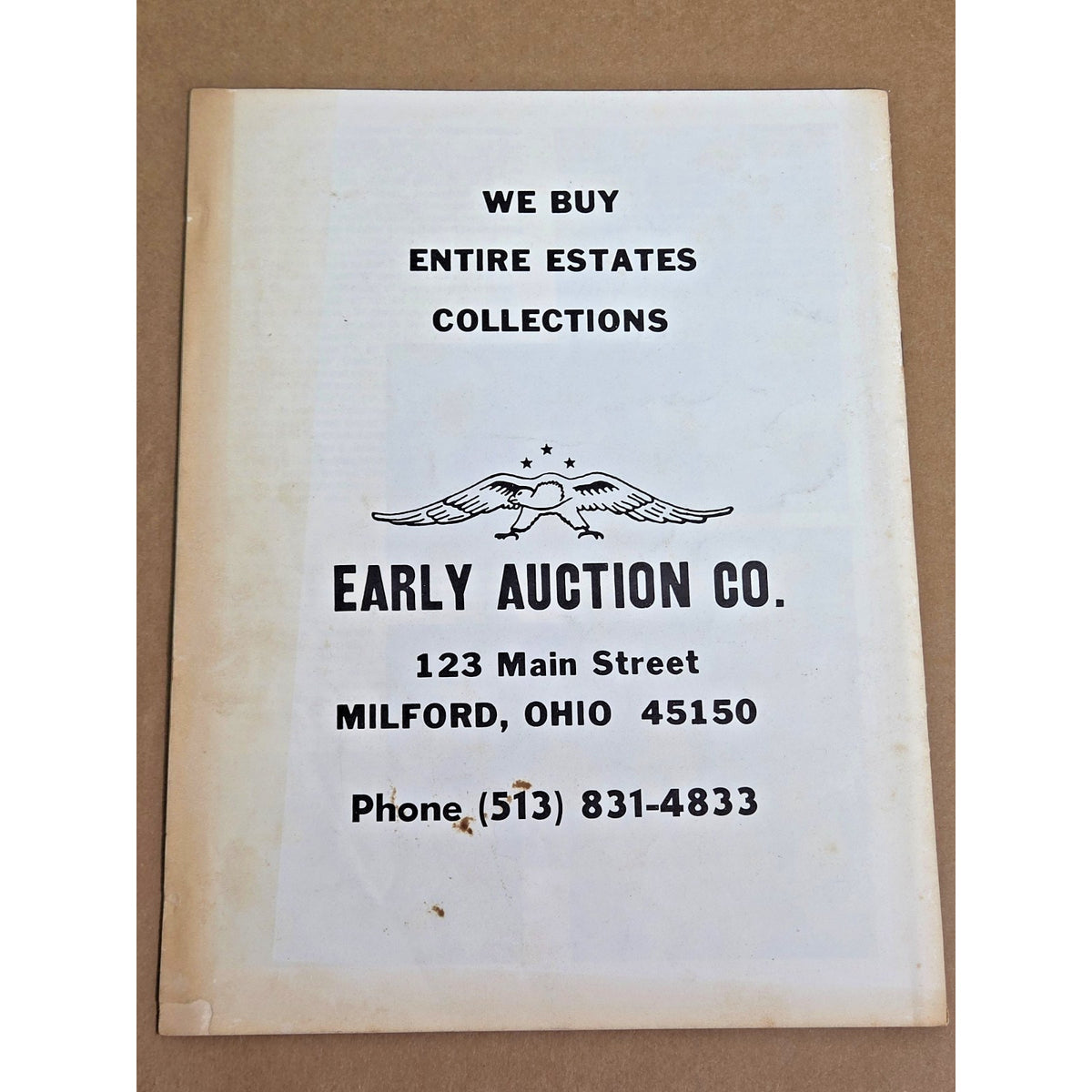 1977 Early’s Antique Auction Catalog - Art Glass & Clocks w/ Realized Prices