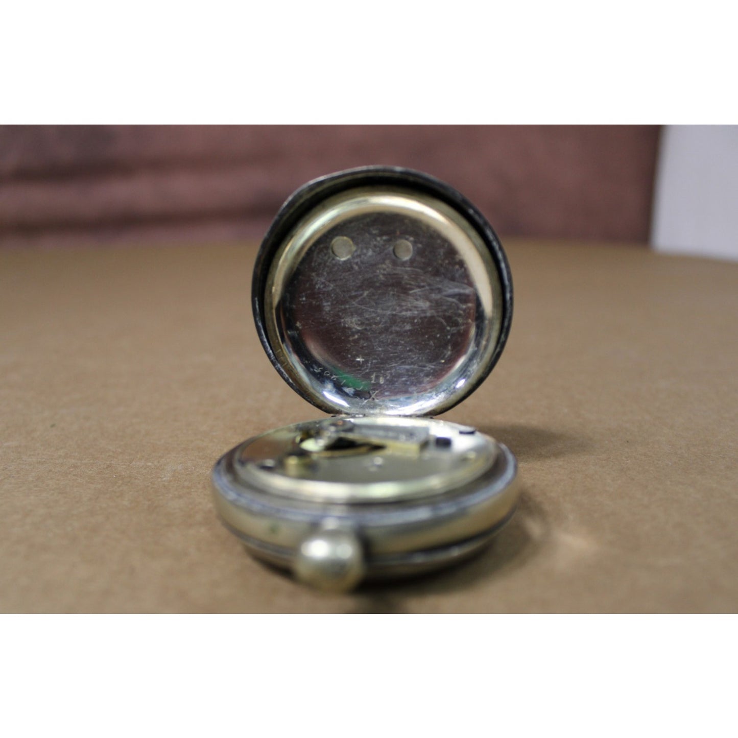 Antique Paragon Pocket Watch, Silver Plated, Key-wind (Missing Key)