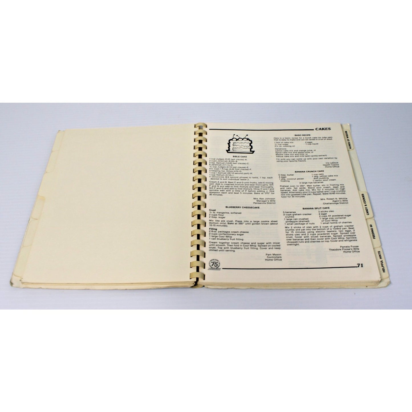 Vintage 1986 Cookbook- GULF LIFE's 75th Anniversary Gourmet Guide- Local Recipes