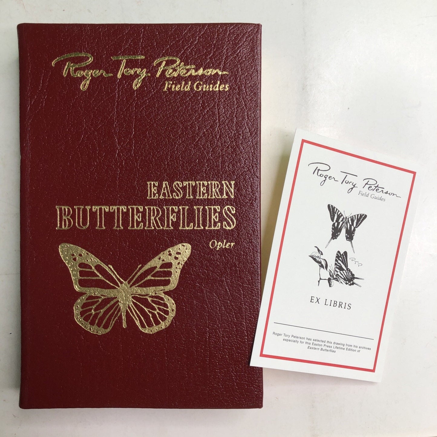 Roger Tory Peterson Field Guides: EASTERN BUTTERFLIES HC Leather Bound Bookplate