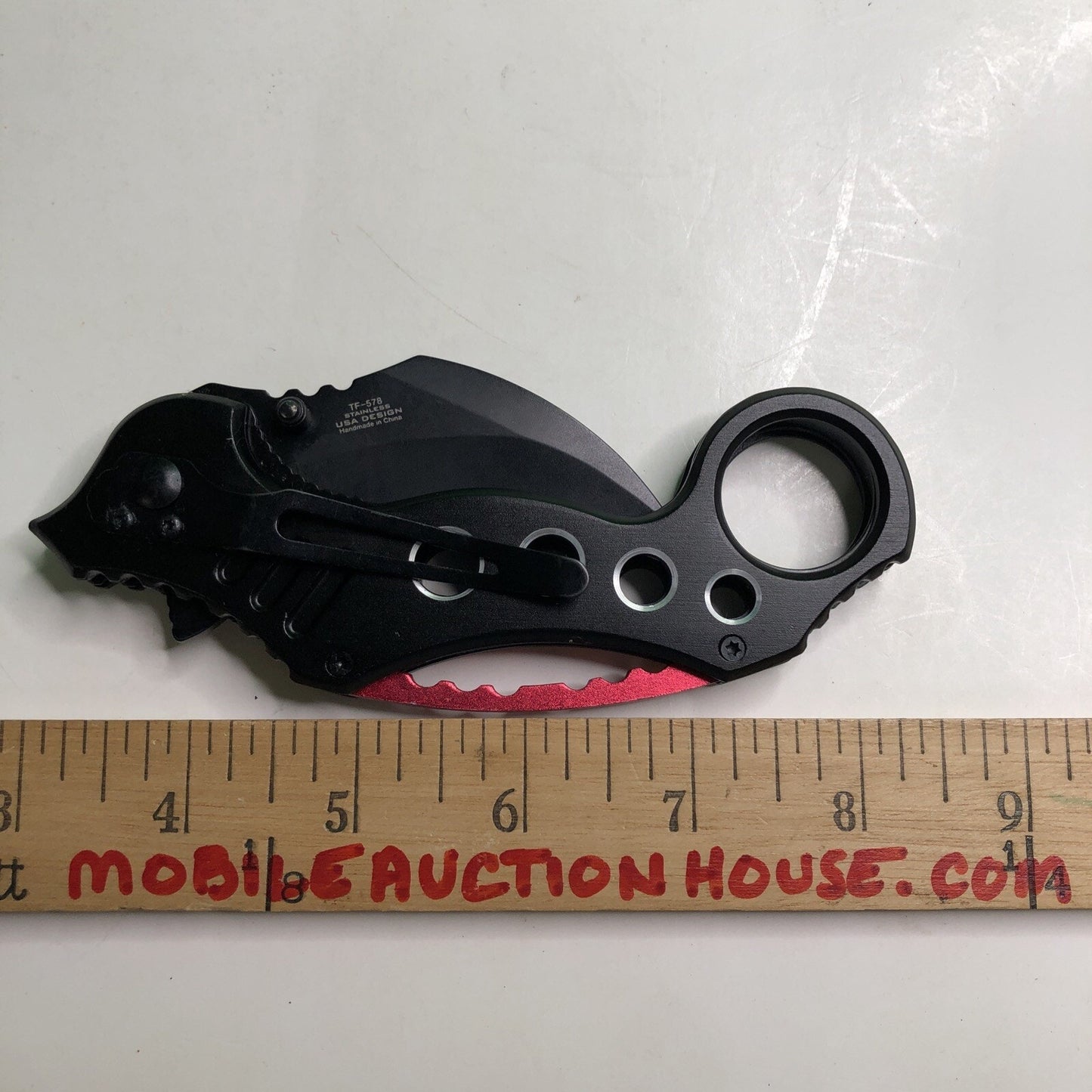 Tac-Force TF-578 Karambit Folding Pocket Knife Stainless Liner Assisted Black