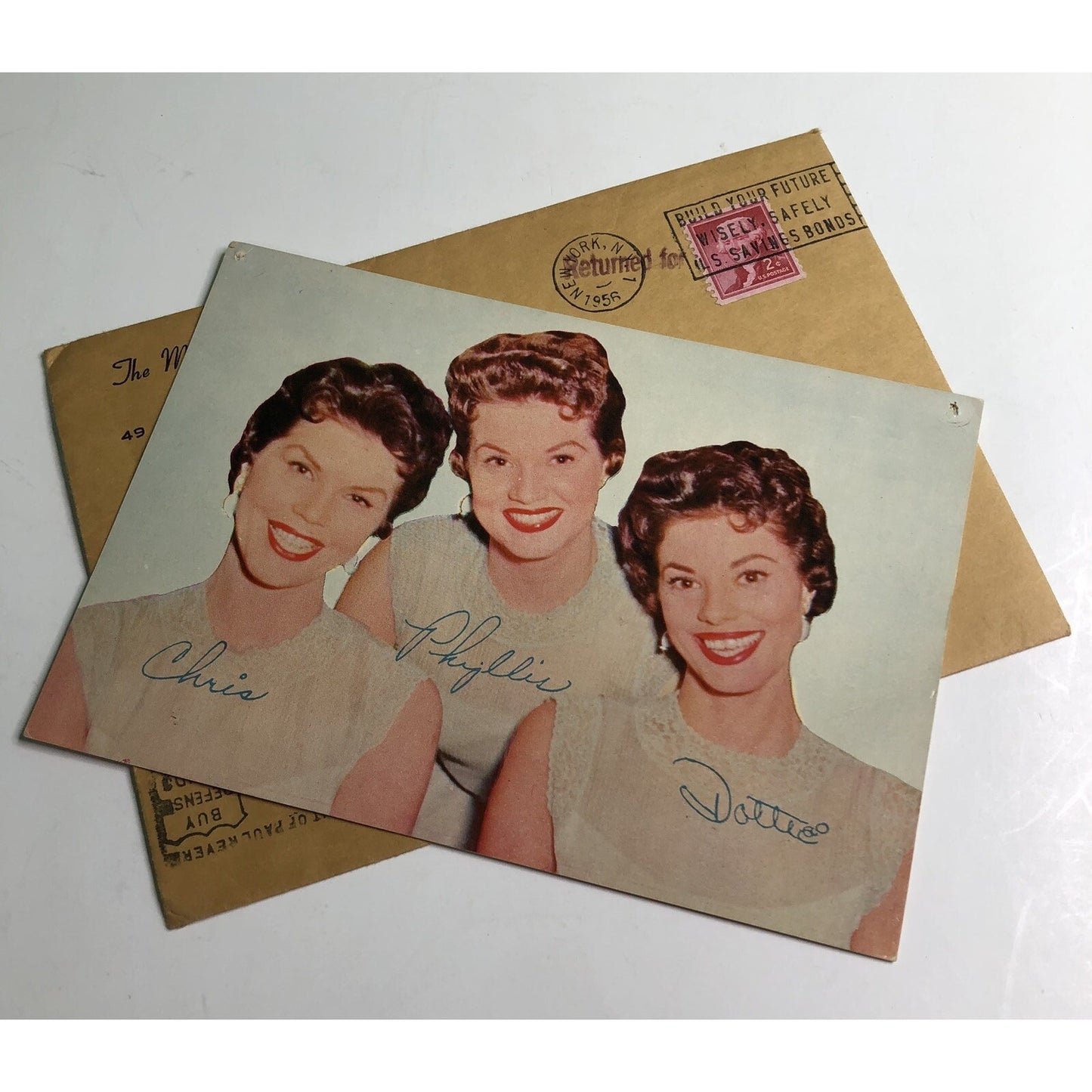 1950s McGuire Sisters Mail In Promo Print Photo CBS Coral Records Memorabilia