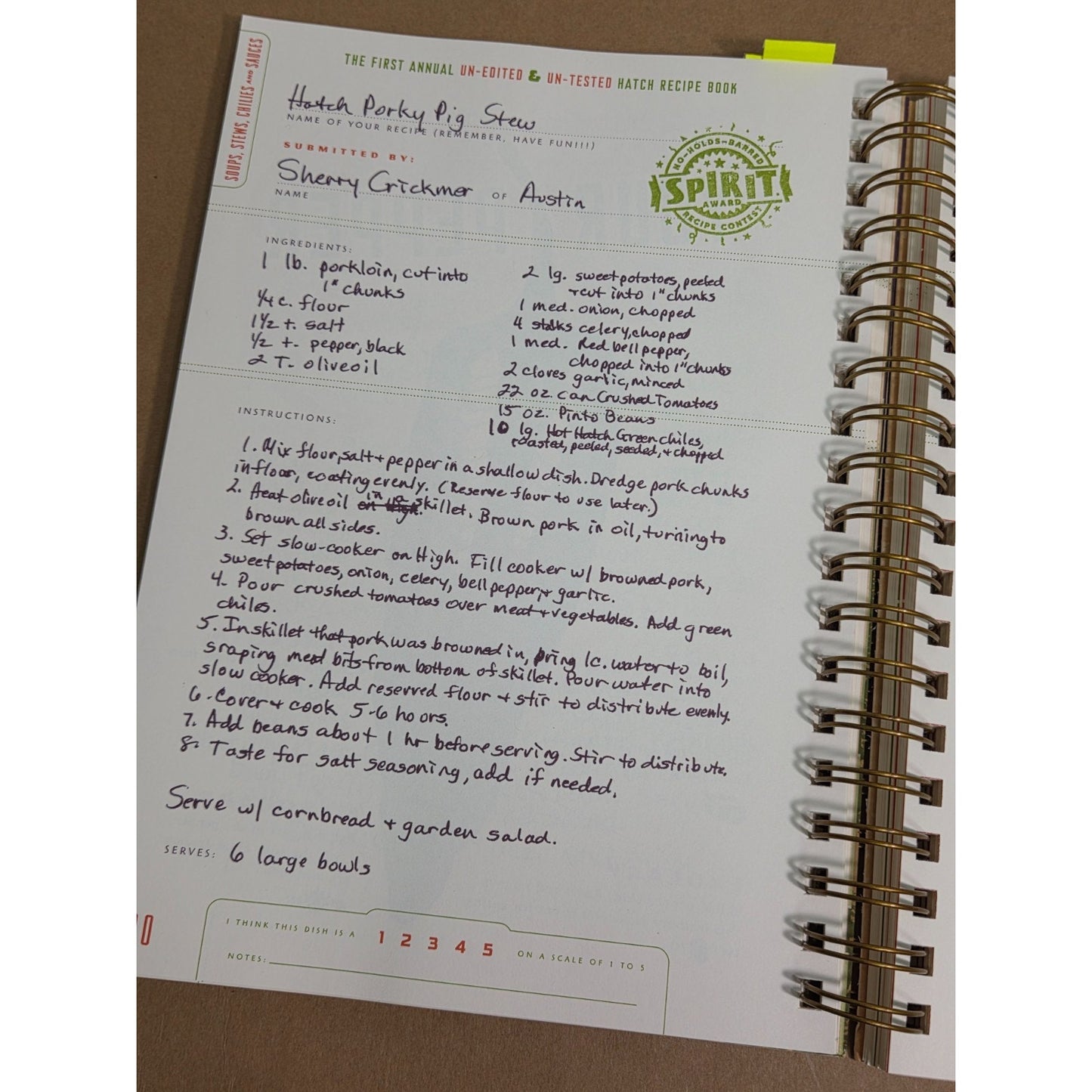 Rare Central Market 1st Annual Hatch Chile Pepper Recipe Book - 2007 Edition