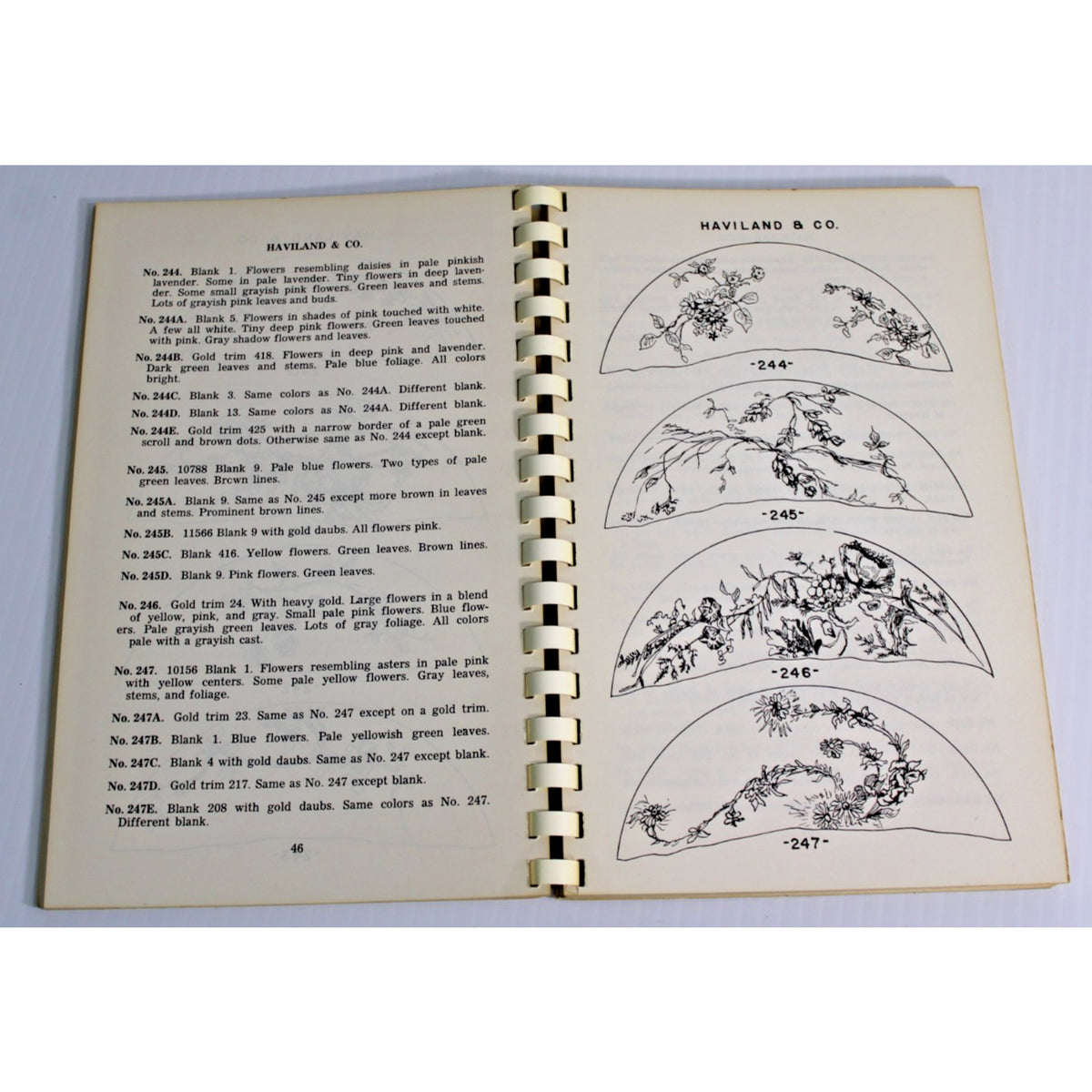 Two Hundred Patterns Haviland China Book Two Arlene Schleiger 1952 Reference