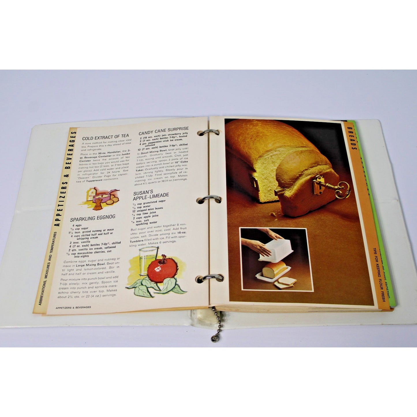 Vintage 1969 Tupperware Four Seasons Cookbook Groovy 60s Recipe Binder