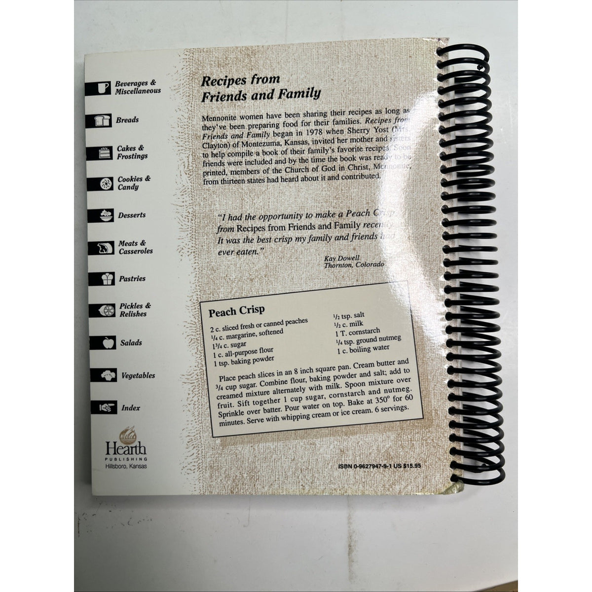 Cookbook Country Recipes from Mennonite Homes Across America 2002