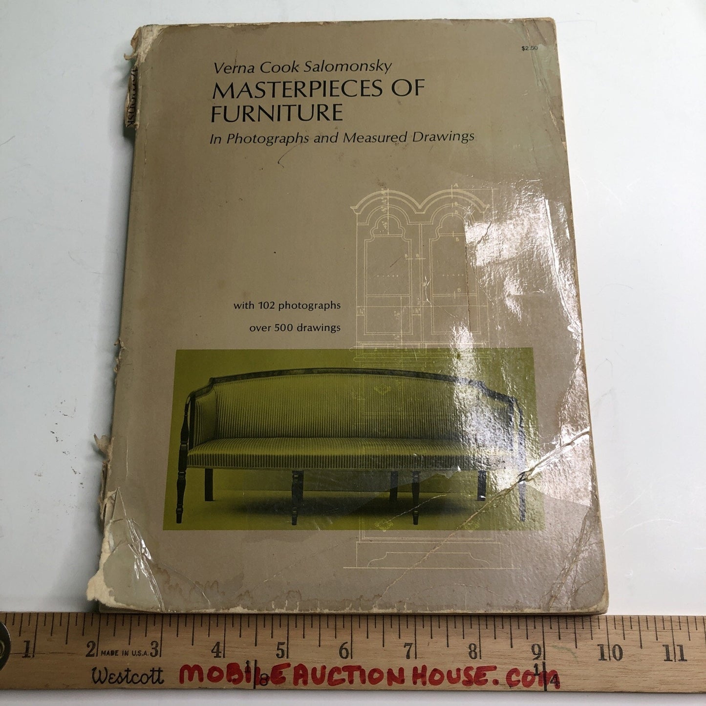 MASTERPIECES OF FURNITURE , IN PHOTOGRAPHS AND MEASURED DRAWINGS Dover 1953