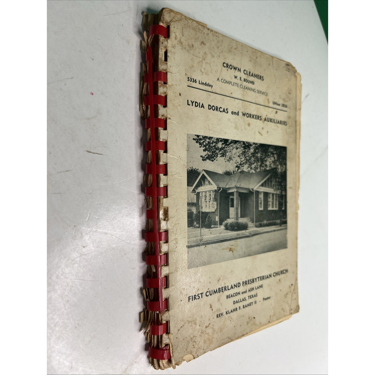 1954 First Cumberland Presbyterian Church Cookbook Dallas Texas Lydia Dorcas