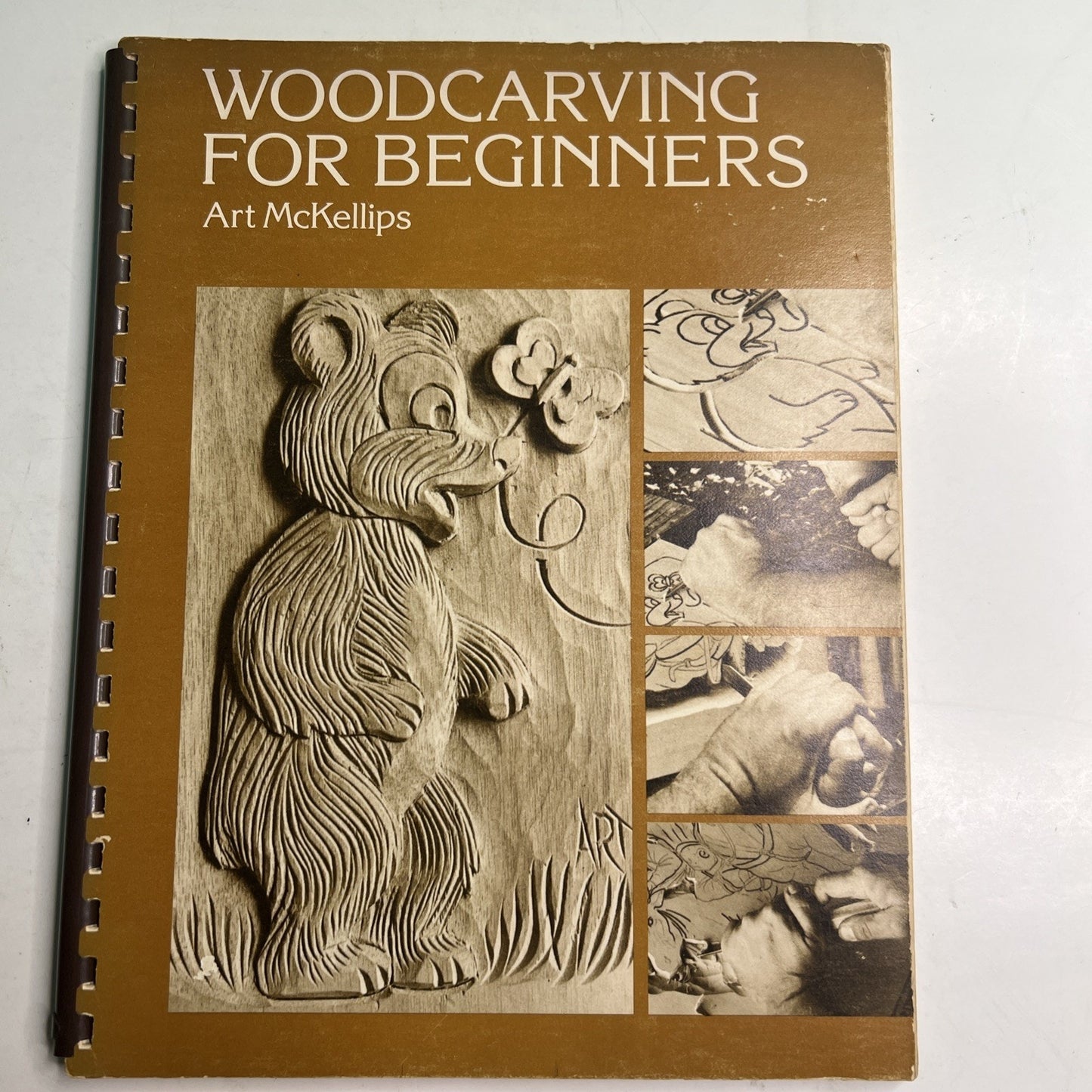 Woodcarving for Beginners by Art McKellips Comb Bound PB 1977 Illustrated