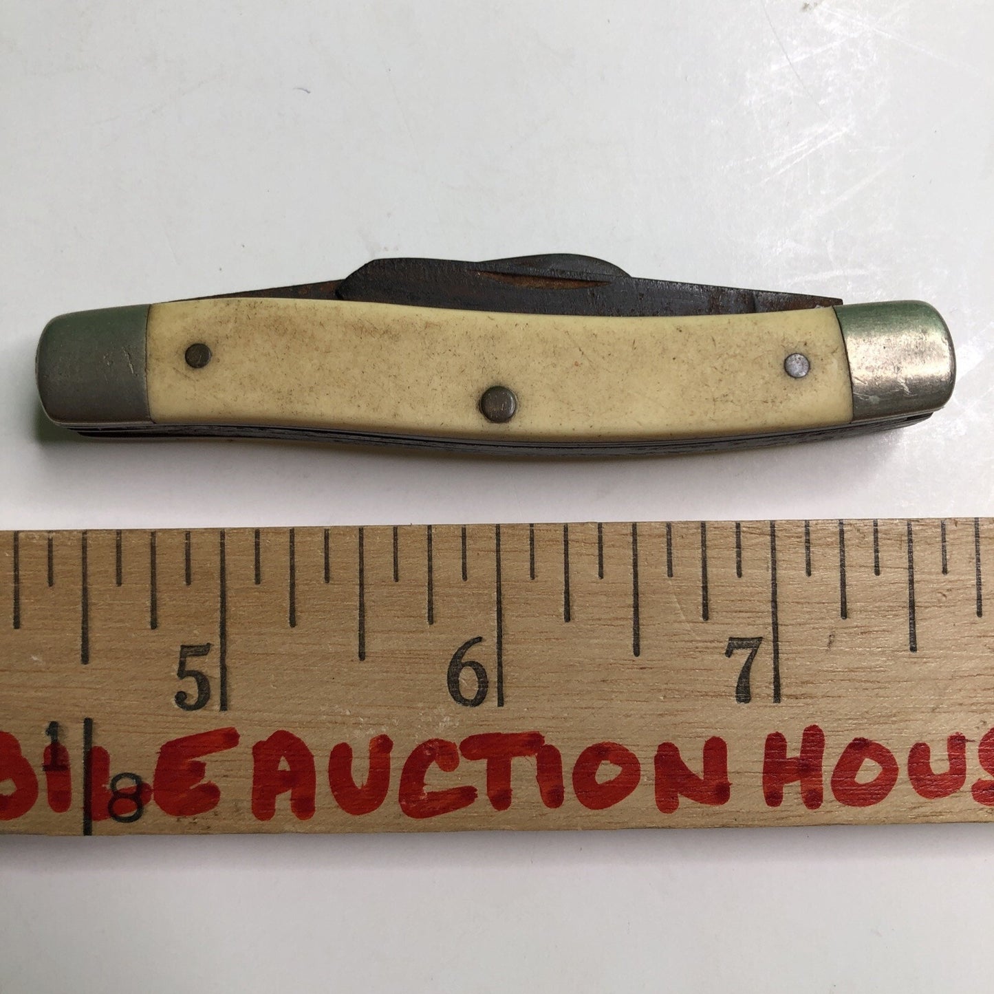FRONTIER Knife USA By Imperial 1970s Medium Stockman Carbon Steel Blades