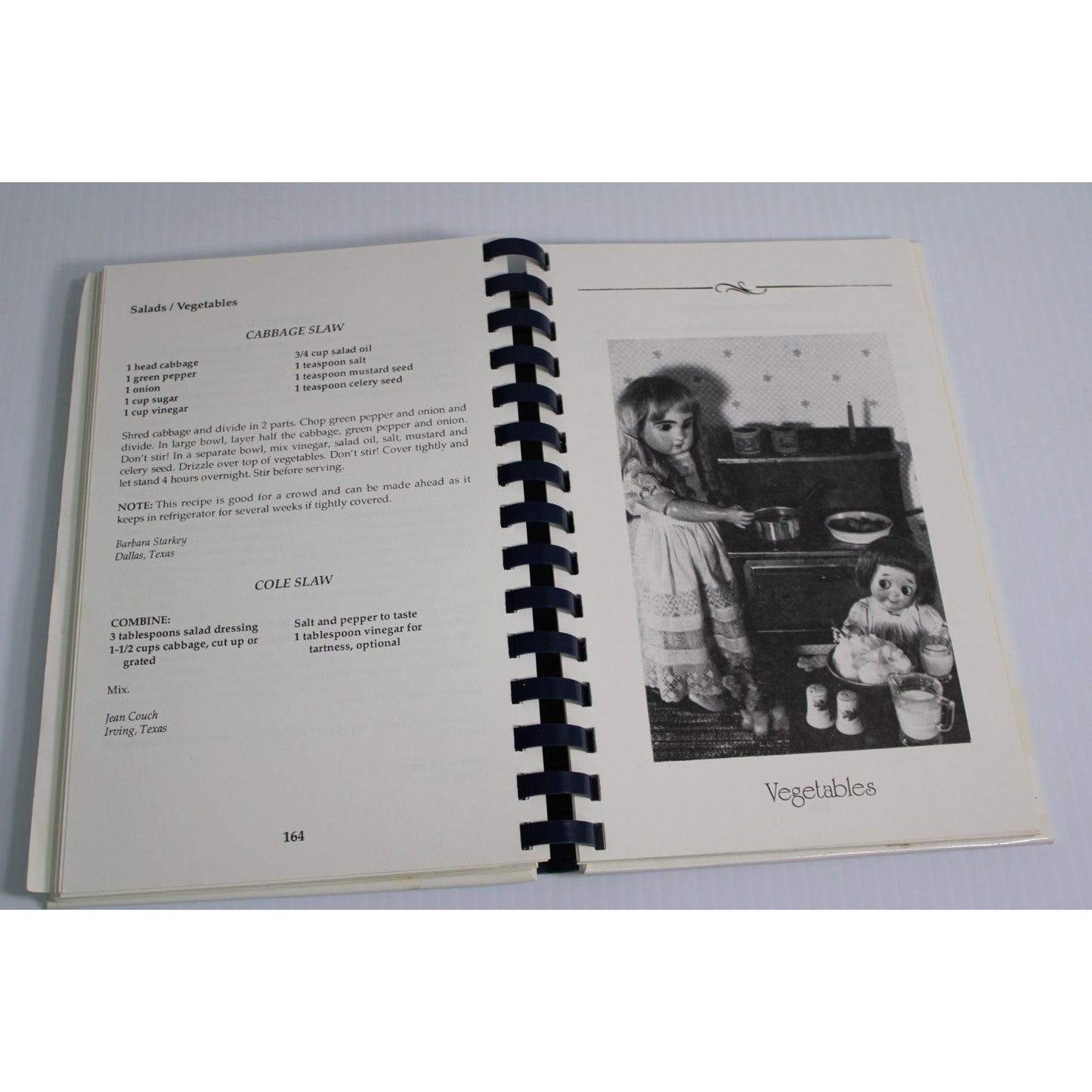 Vintage 1992 Doll Collectors Club of Irving Texas Cookbook Our Favorite Recipes