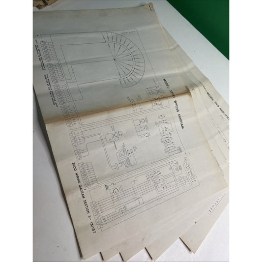 Wurlitzer Model #3200 Wiring Diagram, Schematic + 548 Amplifier: 5 originals