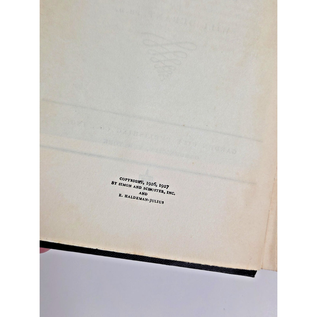 1927 Vintage "The Story of Philosophy" by Will Durant Hardcover Star Book