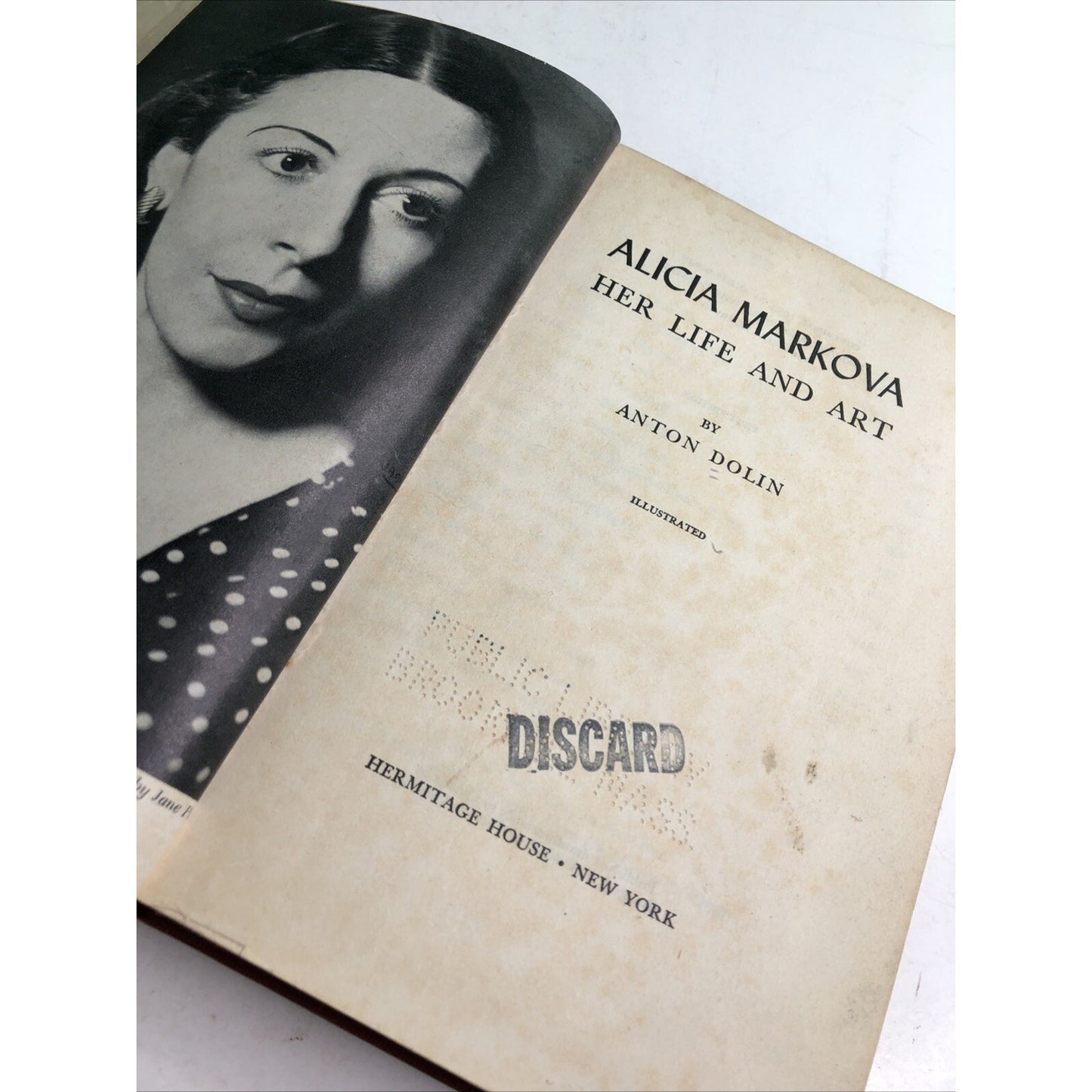 1953 First Edition ALICIA MARKOVA by Anton Dolin HC Illustrated Ex Library