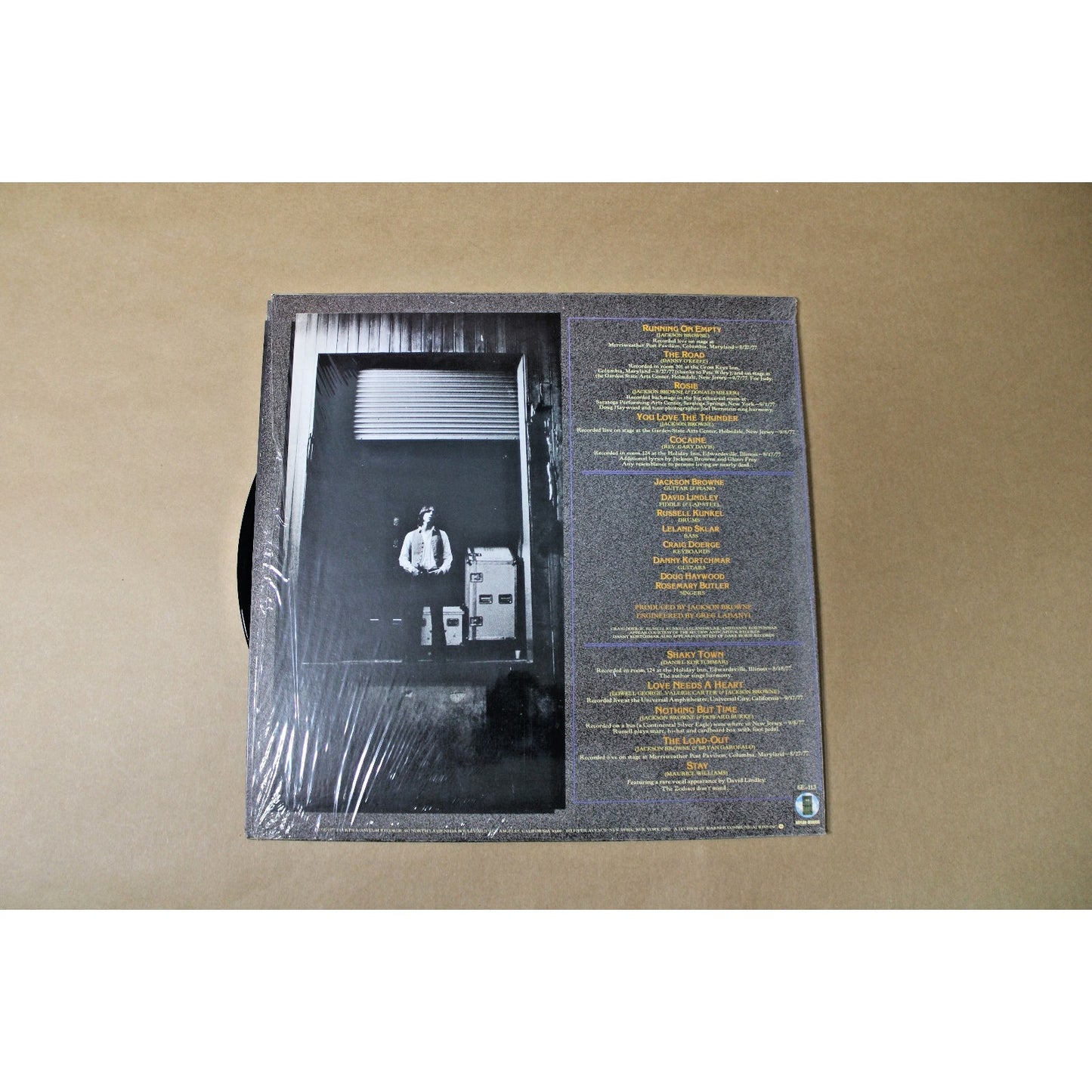 Jackson Browne "Running On Empty" Live Concert Album, Full Color Tour Booklet