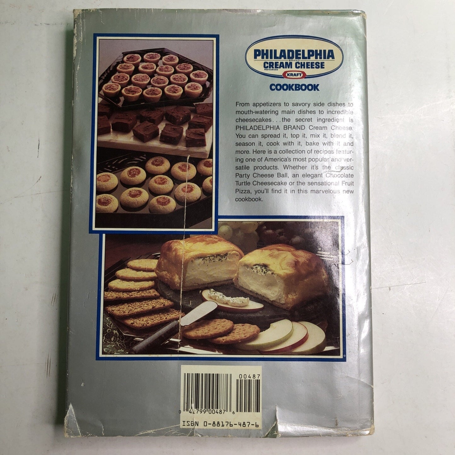 Kraft Philadelphia Brand Cream Cheese Cookbook Recipe Meals Desserts 1988 HC DJ