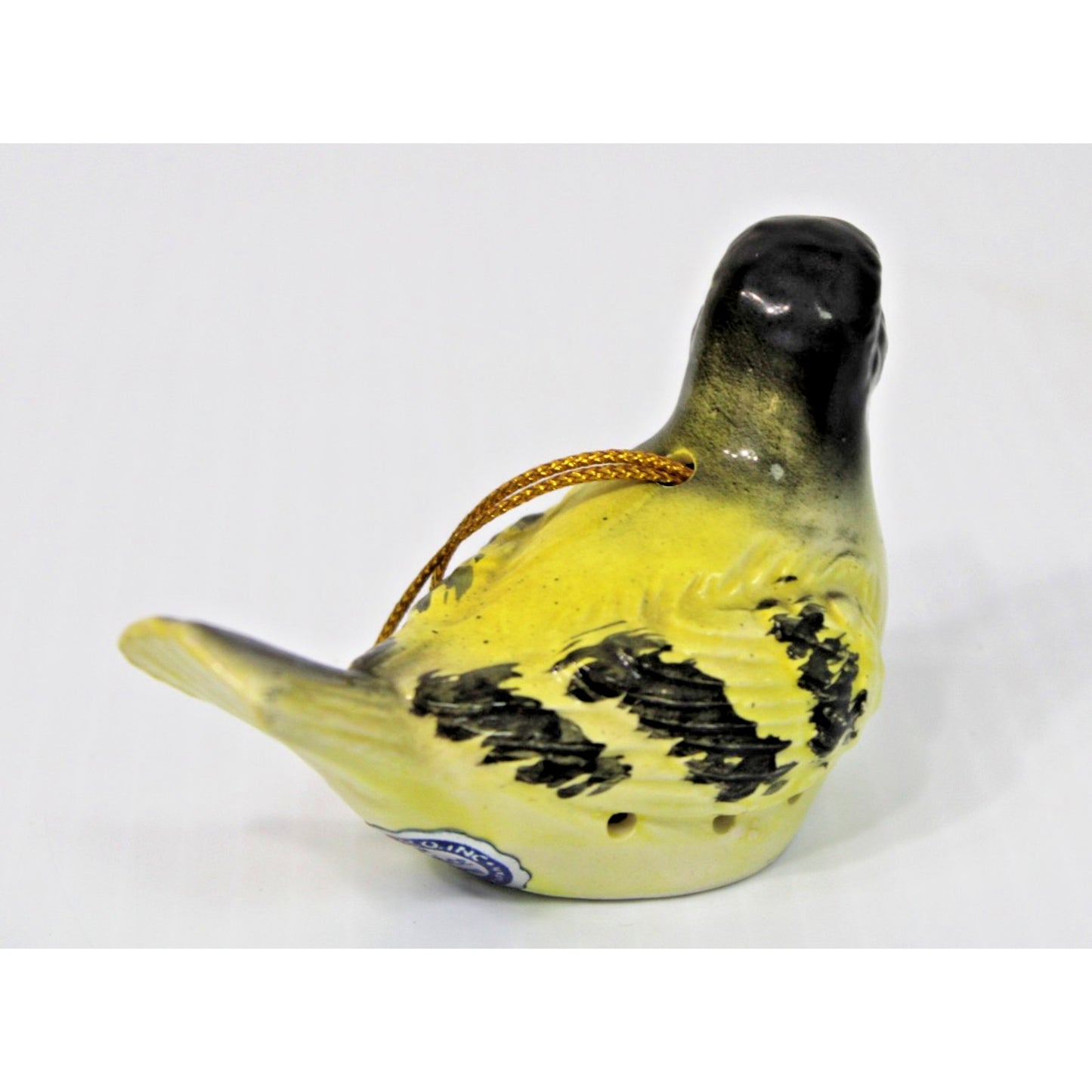 Vintage I.W. Rice & Co. Goldfinch Hanging Ornament/ Sachet- Irice Import- Japan