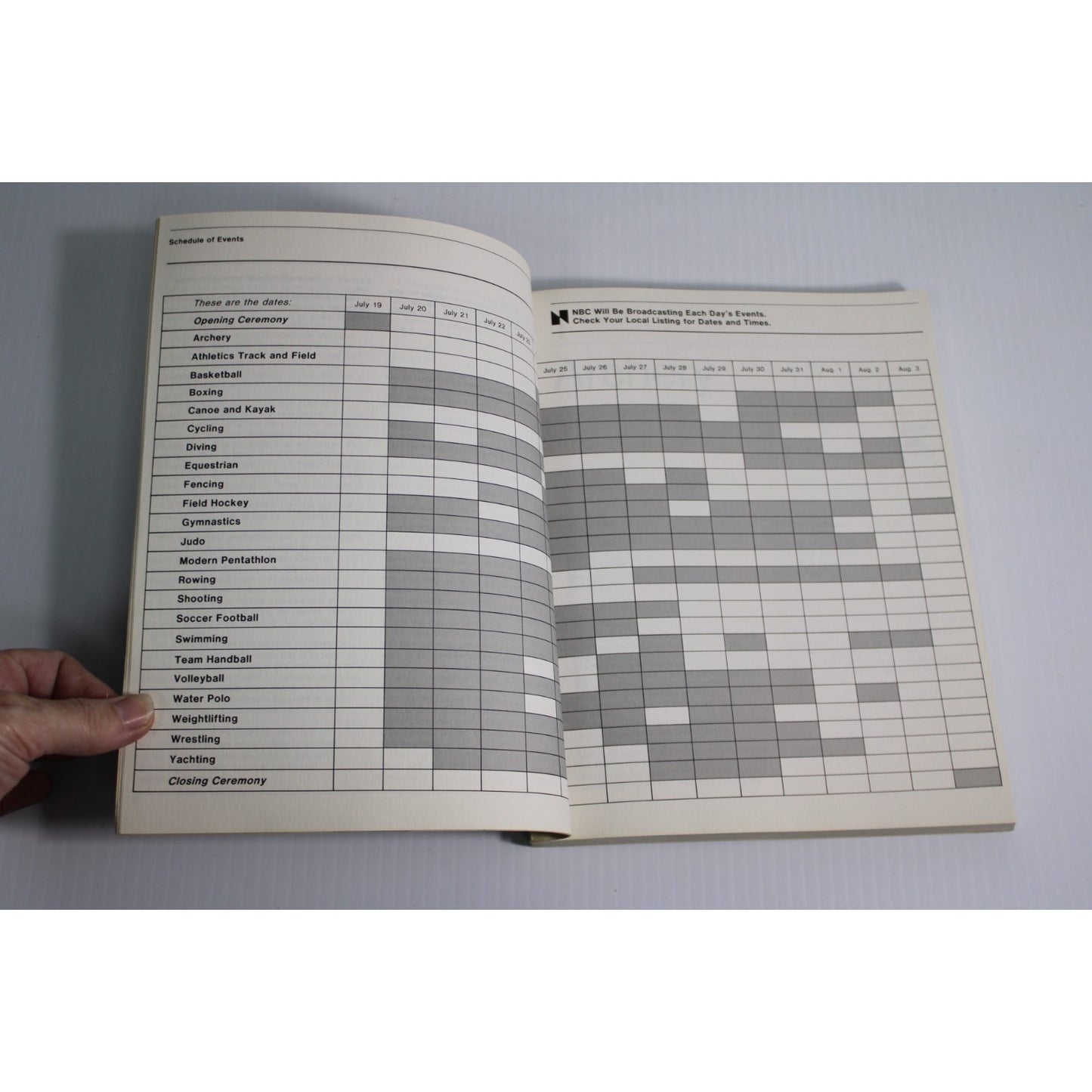 Vintage 1980 Moscow Olympics US Team Boycott Cookbook Schedule of Events 1979