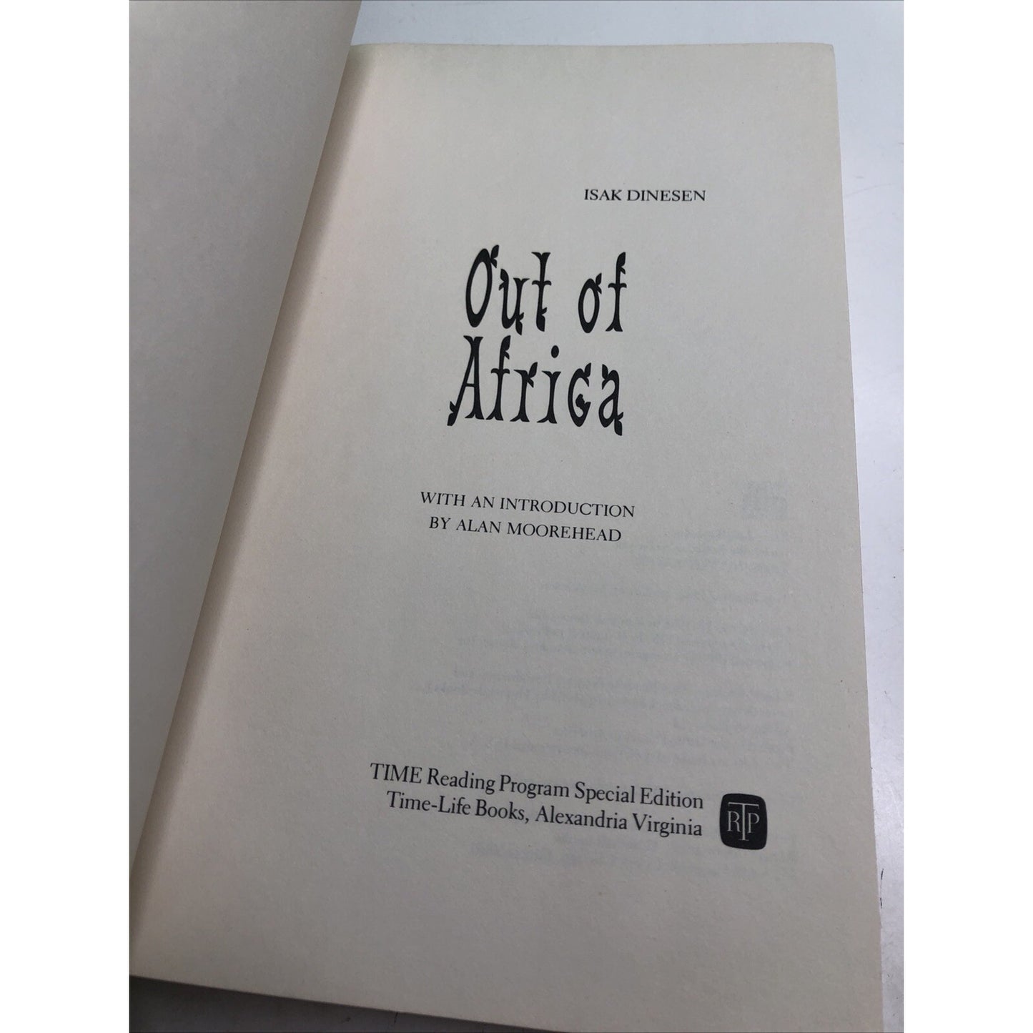 OUT OF AFRICA by ISAK DINESEN (1980) TIME READING PROGRAM SPECIAL EDITION