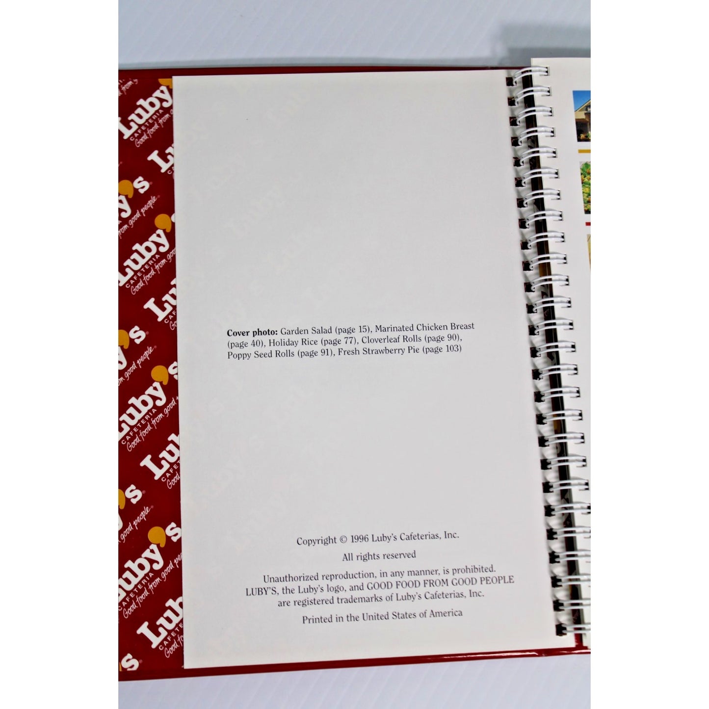 Vintage 1996 Luby's Cafeteria 50th Anniversary Recipe Collection Cookbook- RARE!