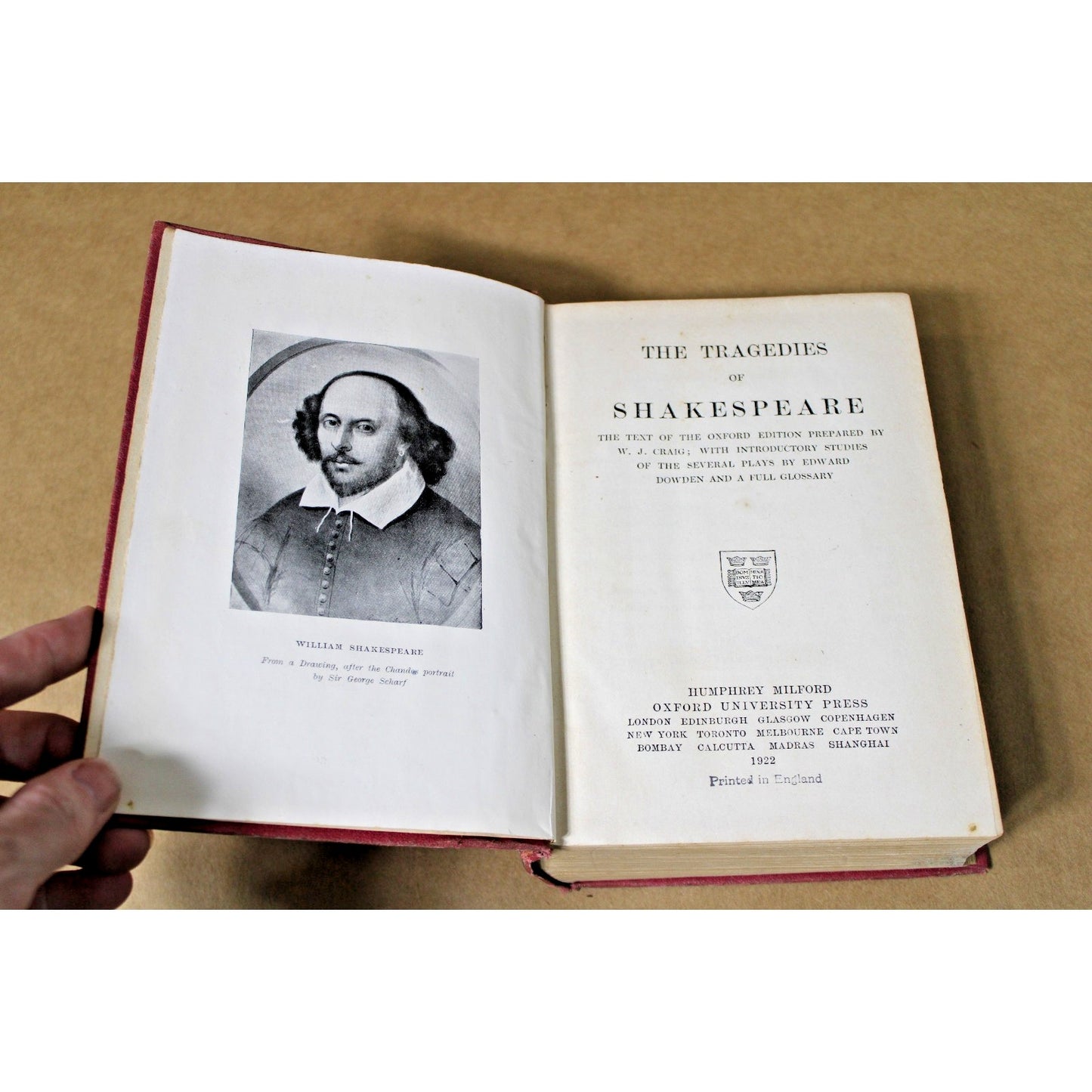 Rare Antique Volume: The Tragedies of Shakespeare, 1922, Oxford University Press
