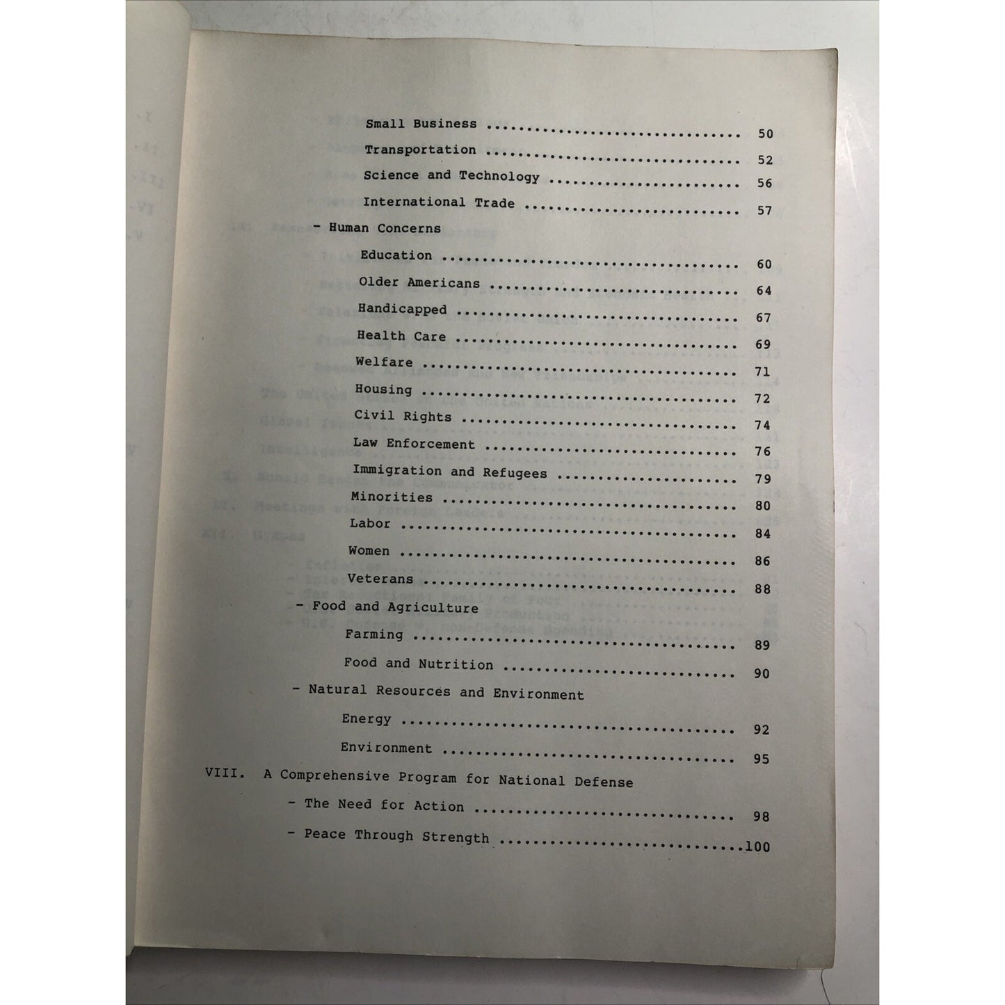 1981 RARE The Reagan Presidency: A Review Of The First Year Report By White Hous