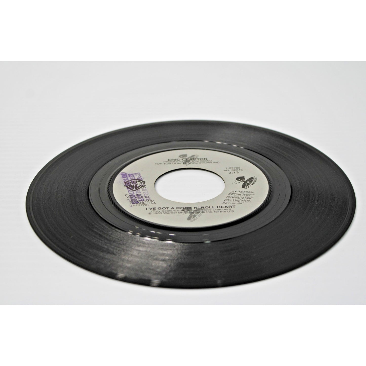 Eric Clapton- 7" 45 RPM Single- I've Got A Rock N Roll Heart, Man In Love, VG+