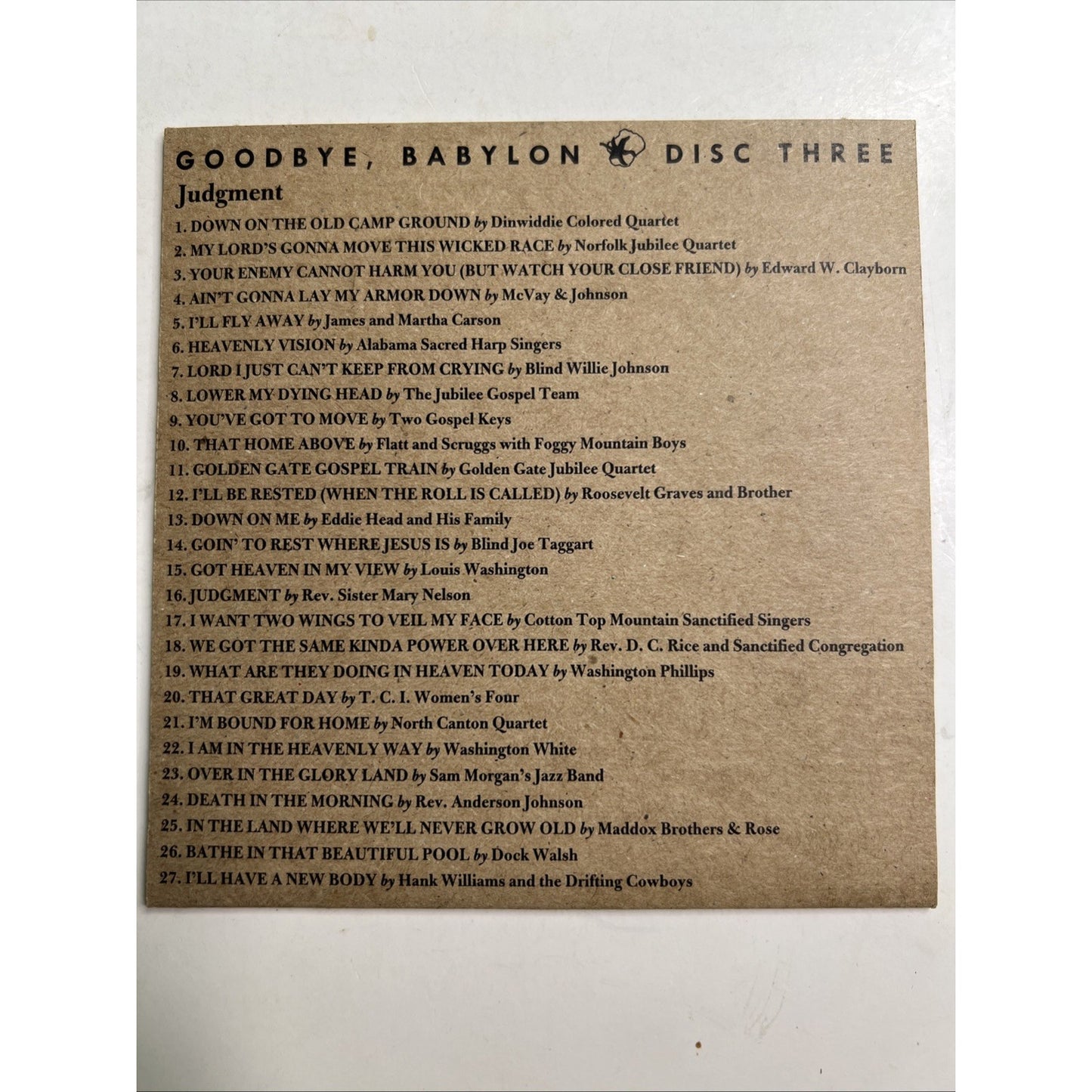 Goodbye Babylon 5 CD (2-6) Box Set Dust-to-Digital 2003 Gospel Music #1 Missing