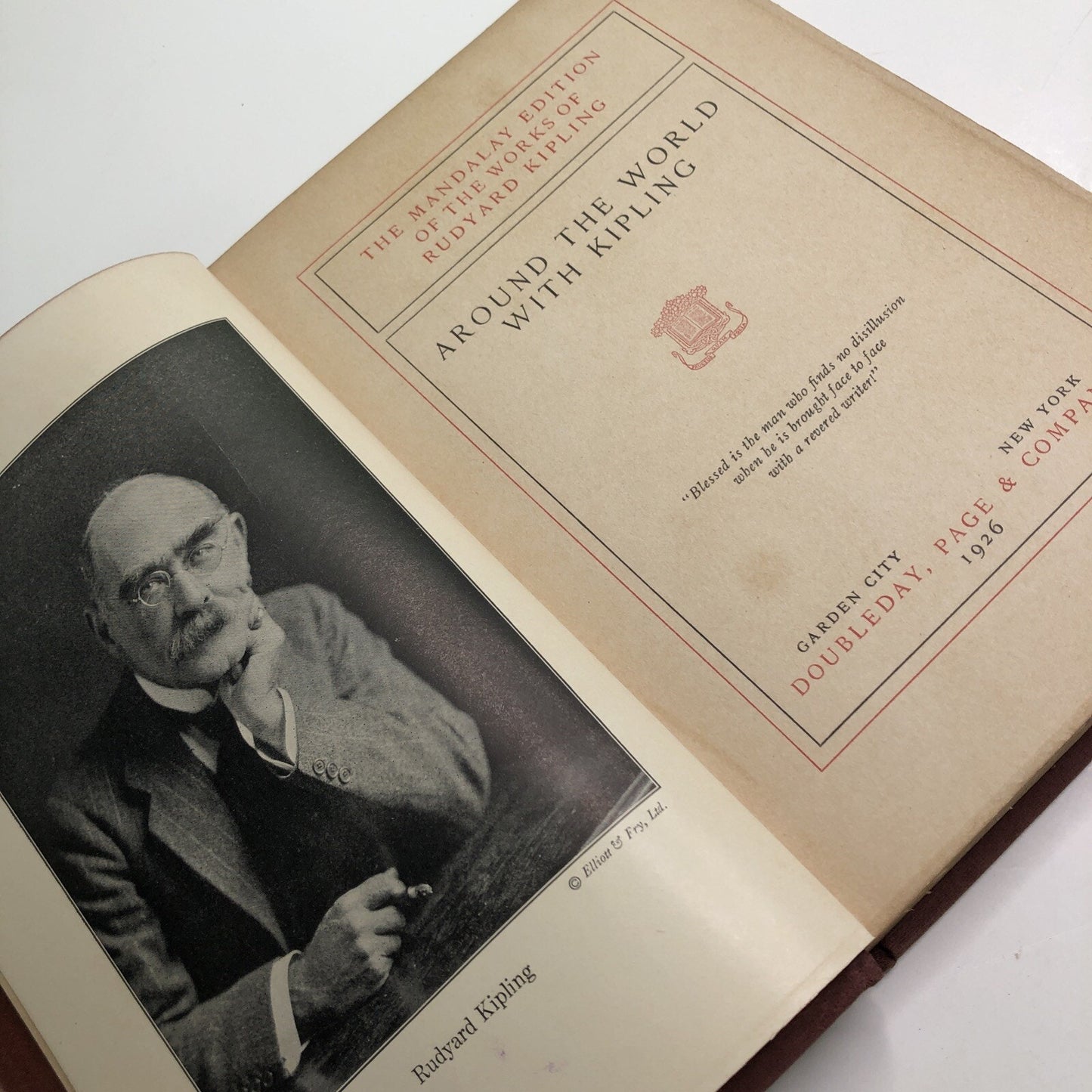 Around the World with Kipling 1926 Mandalay Edition Doubleday Page & Company