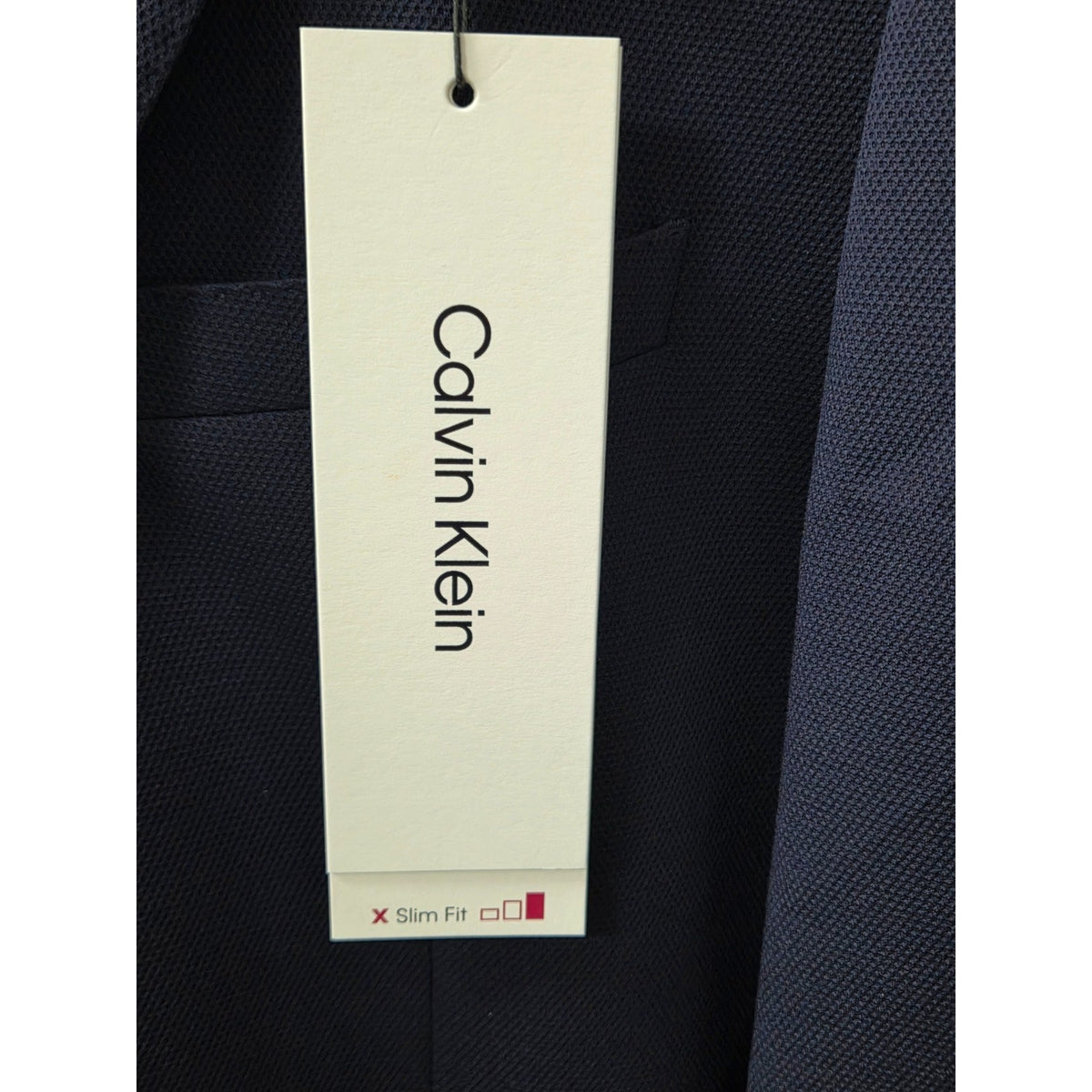 NWT Calvin Klein Slim Fit Navy Mesh Knit Member Blazer Sport Coat Jacket 48R