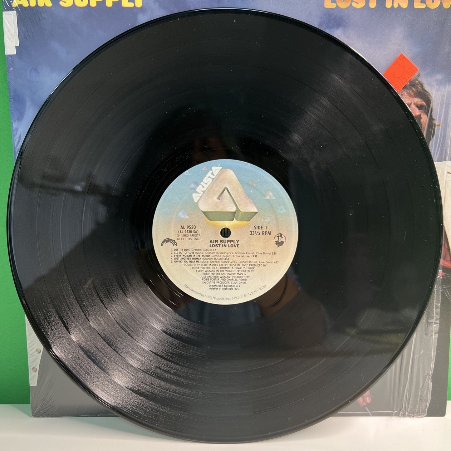 Air Supply Lost in Love 1980 33 LP Vinyl Record Album AL 9530 Hype Stickers