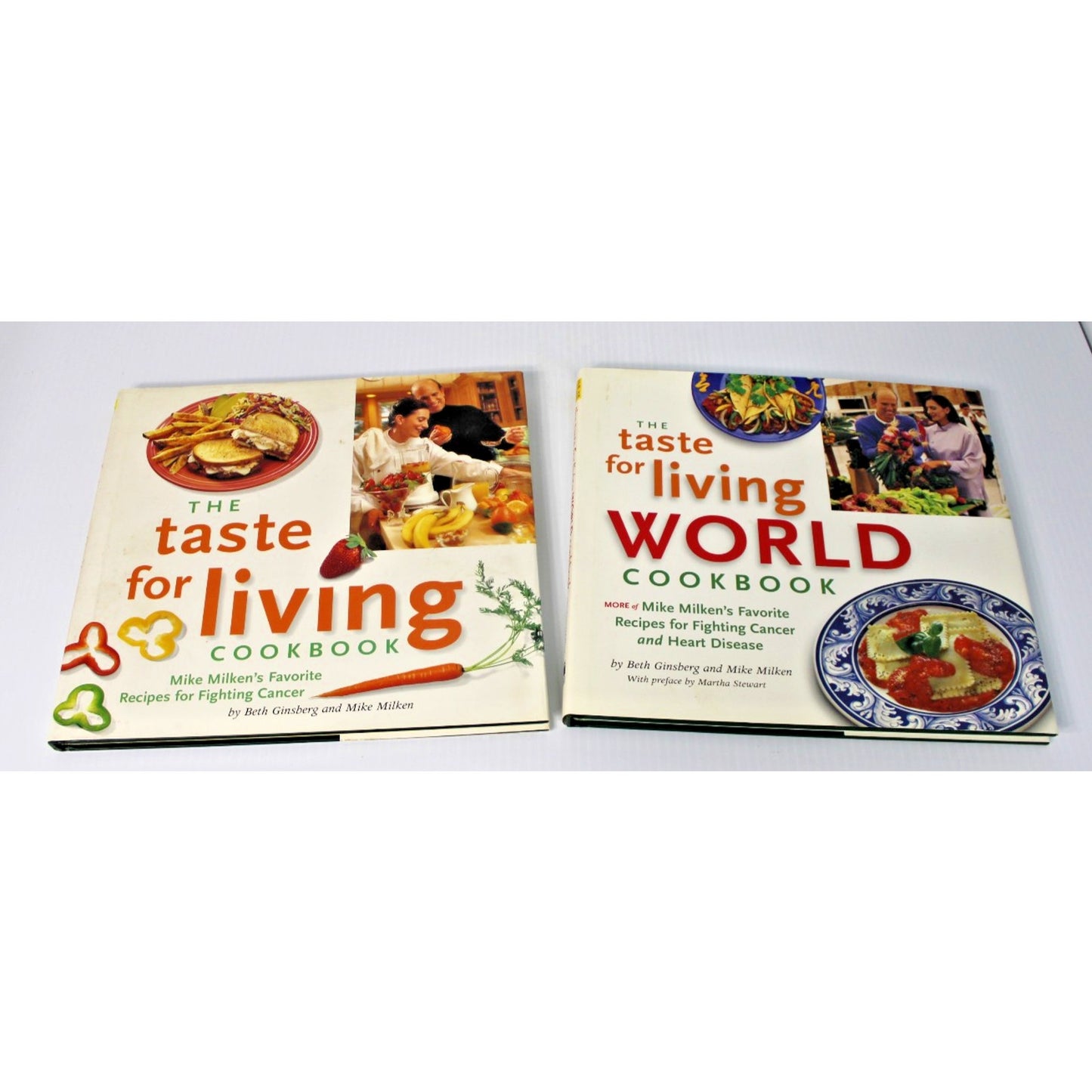 2 Taste for Living Cookbooks, Cancer & Heart Disease-Fighting Recipes- Milken