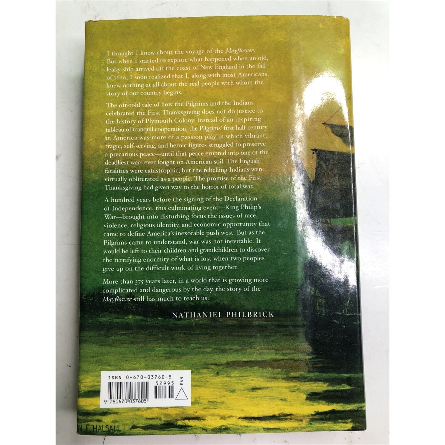Mayflower Hardcover Book Pilgrims New World by Nathaniel Philbrick 2006 DJ