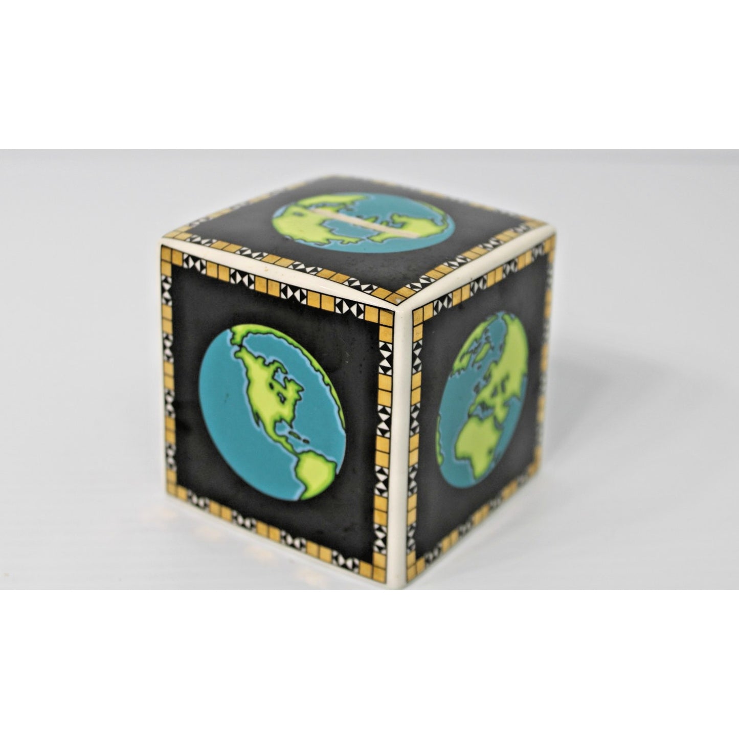 SUPER Rare Tiffany & Co. Porcelain Ceramic Bank, Globe Earth World Map HSBC 1994