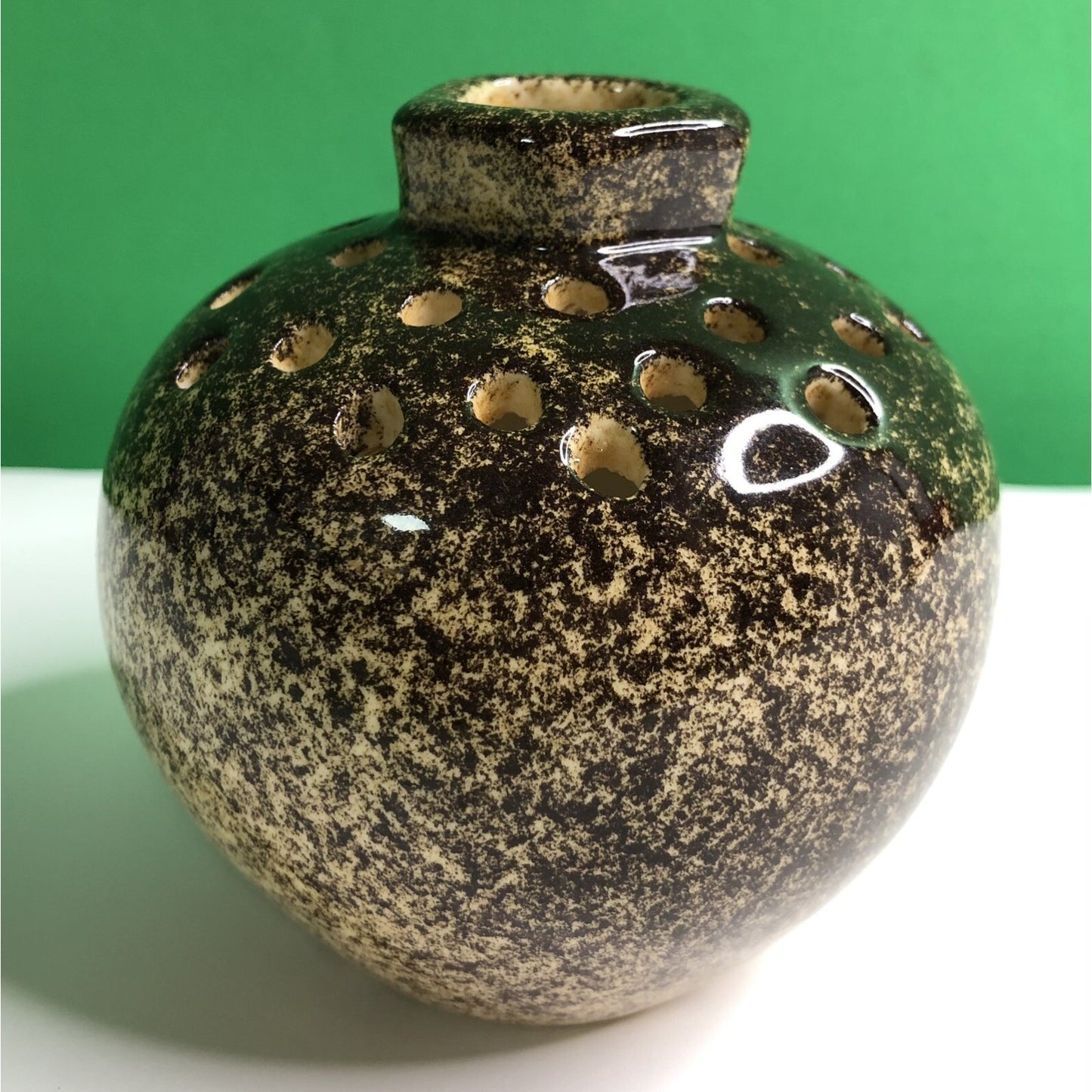 Vintage KELLOGGS ART POTTERY FLOWER FROG Incense Burner Northern Michigan