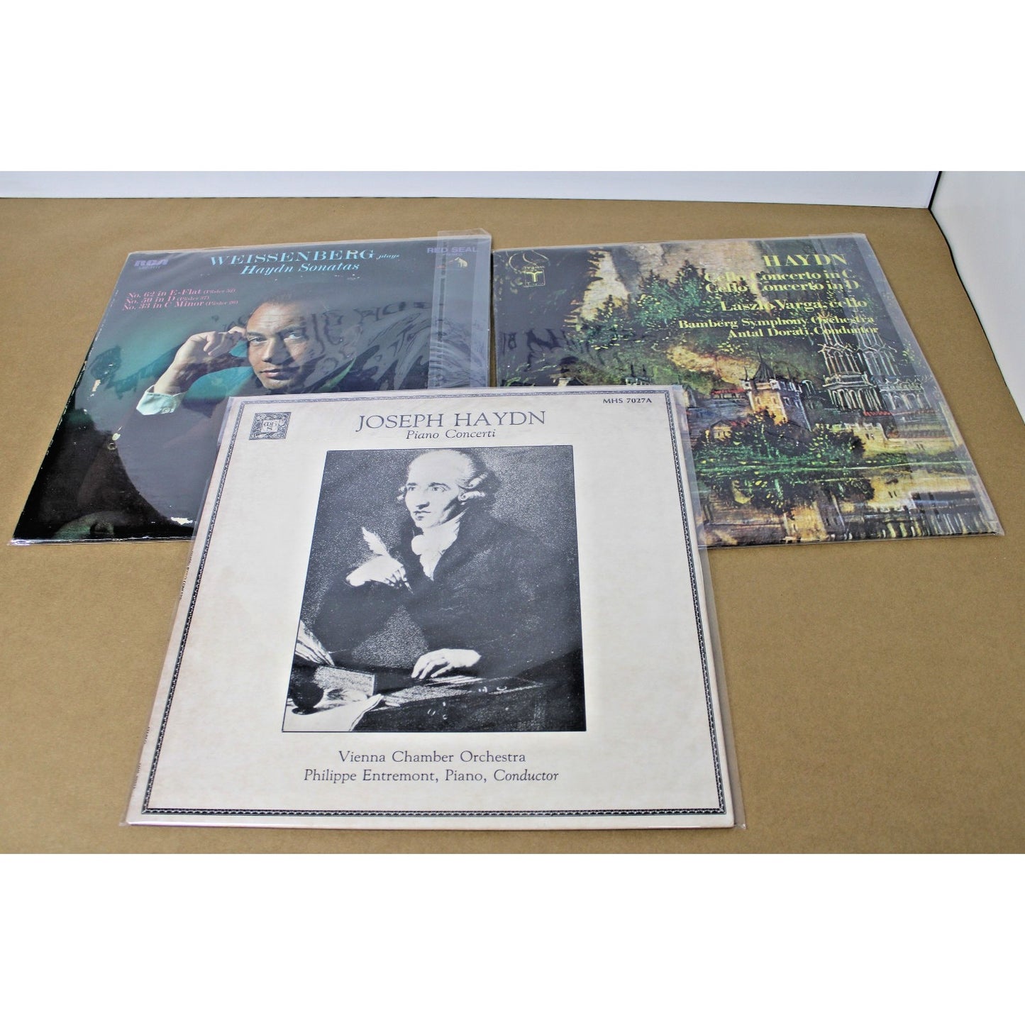 3 Album Lot, Classical LPs Haydn Cello Concerto, Sonatas, Piano Concerti