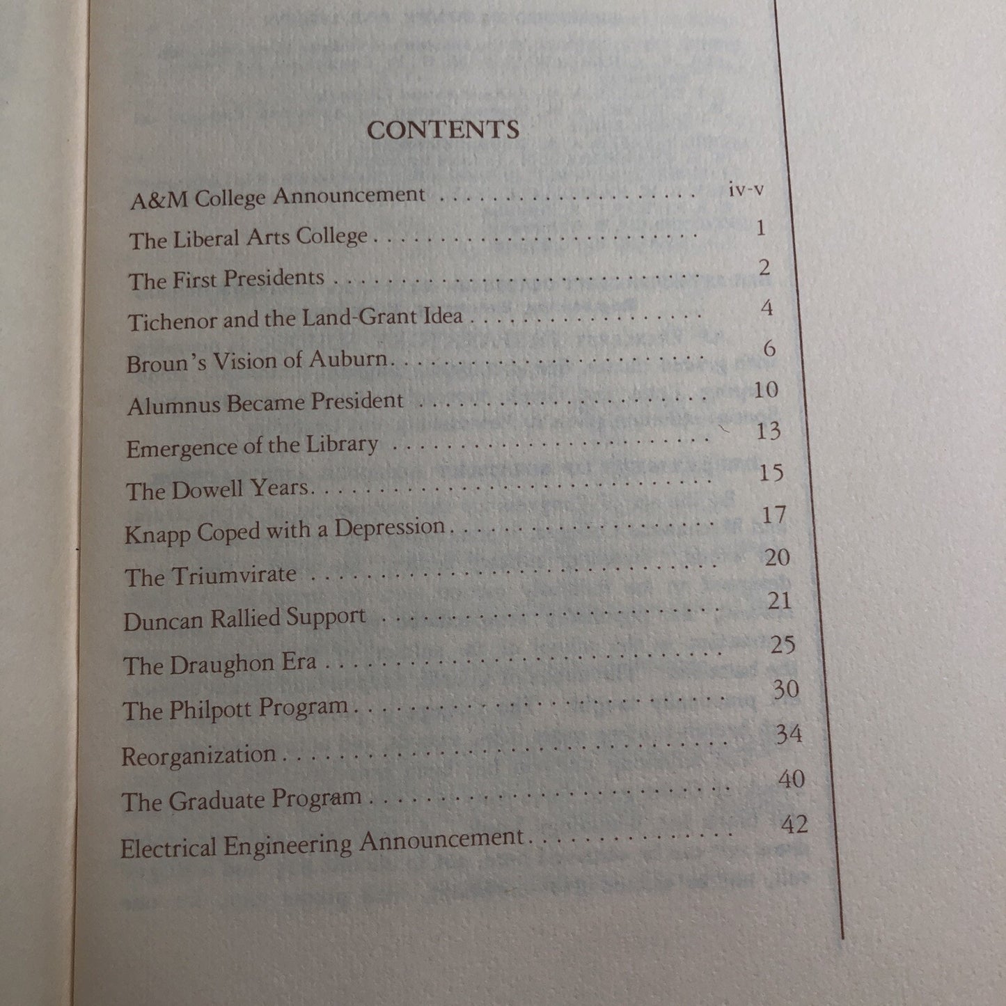 Through The Years Auburn From 1856 Booklet Revised By Dr. Allen Jones 1977