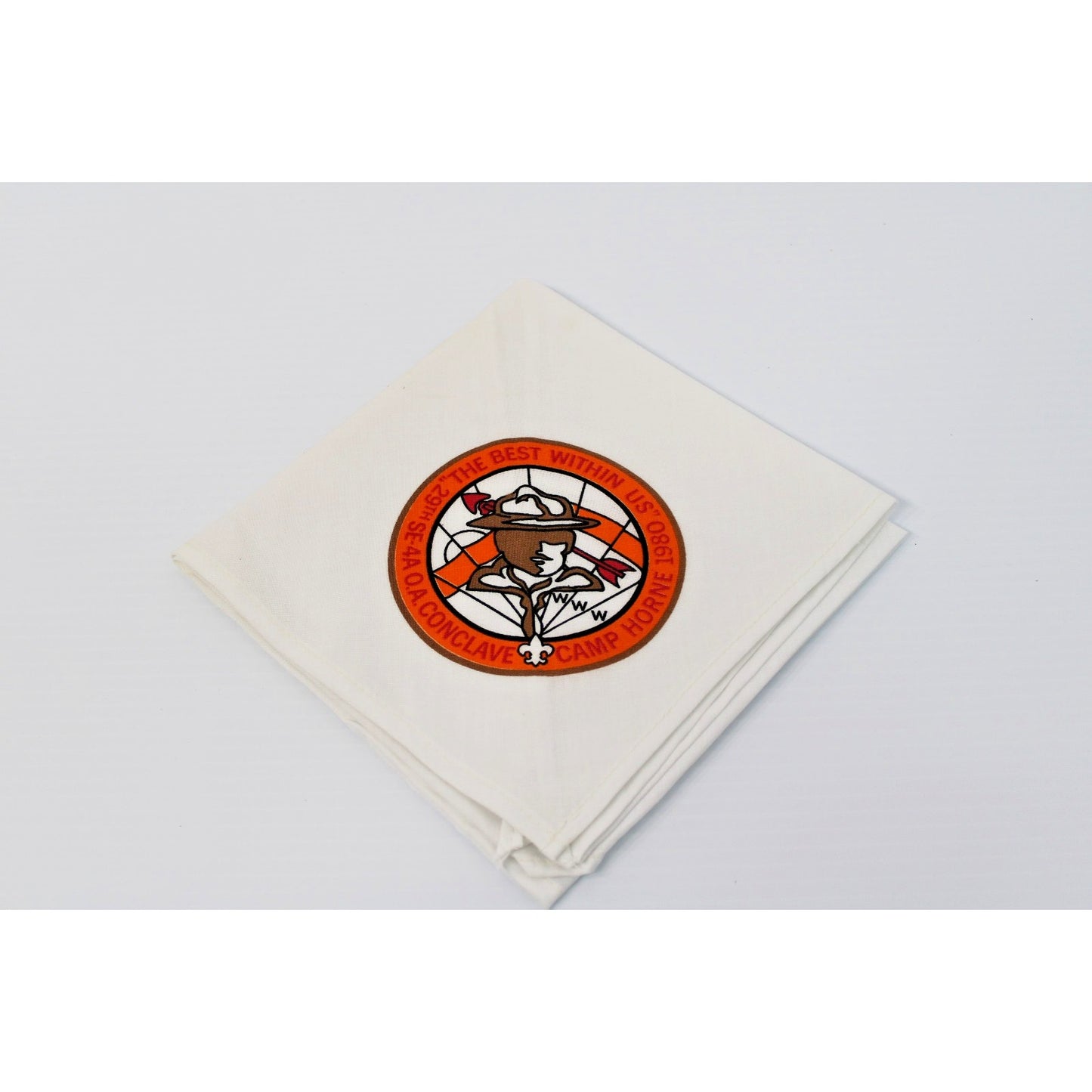 Vintage BSA Scouts Neckerchief Camp Horne 1980 29th SE-4A O.A.Conclave