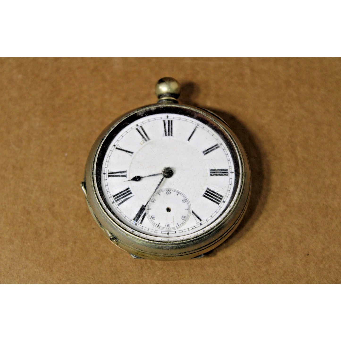 Antique Paragon Pocket Watch, Silver Plated, Key-wind (Missing Key)