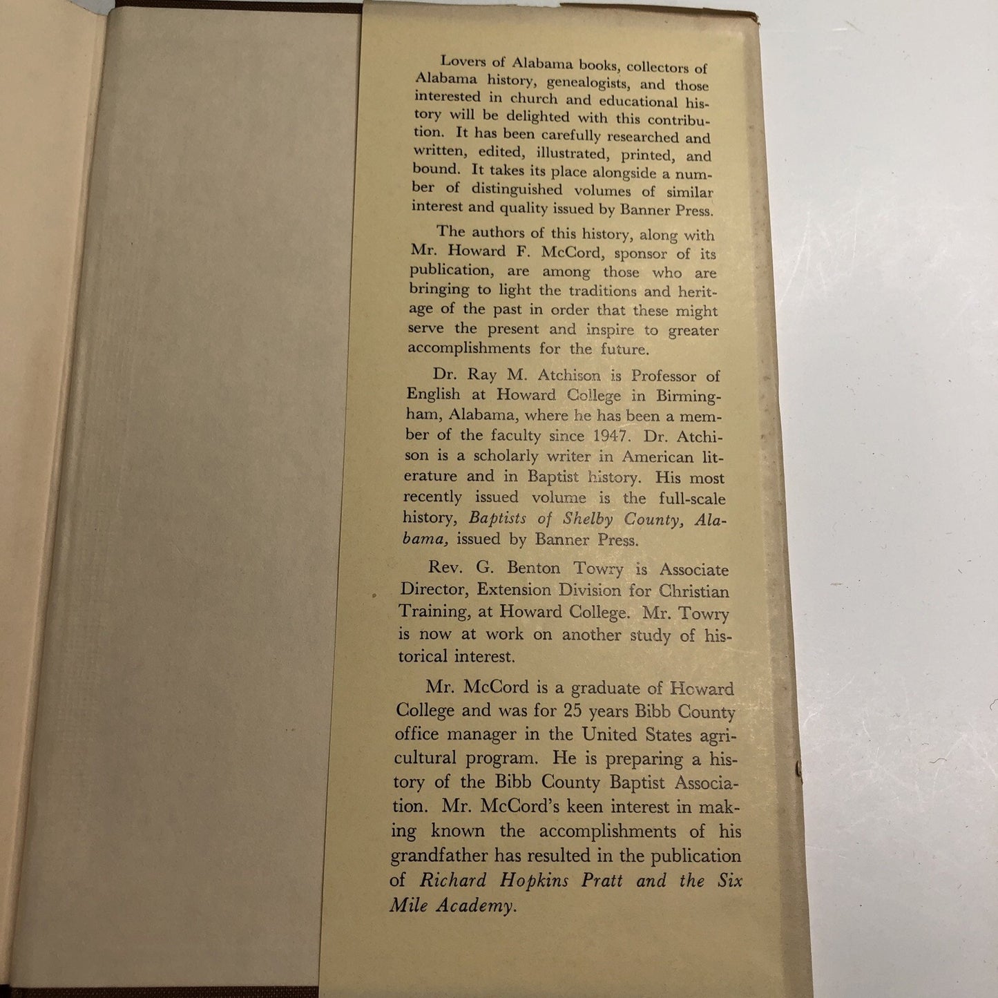 Richard Hopkins Pratt & The Six Mile Academy by Atchison & Towry Alabama History