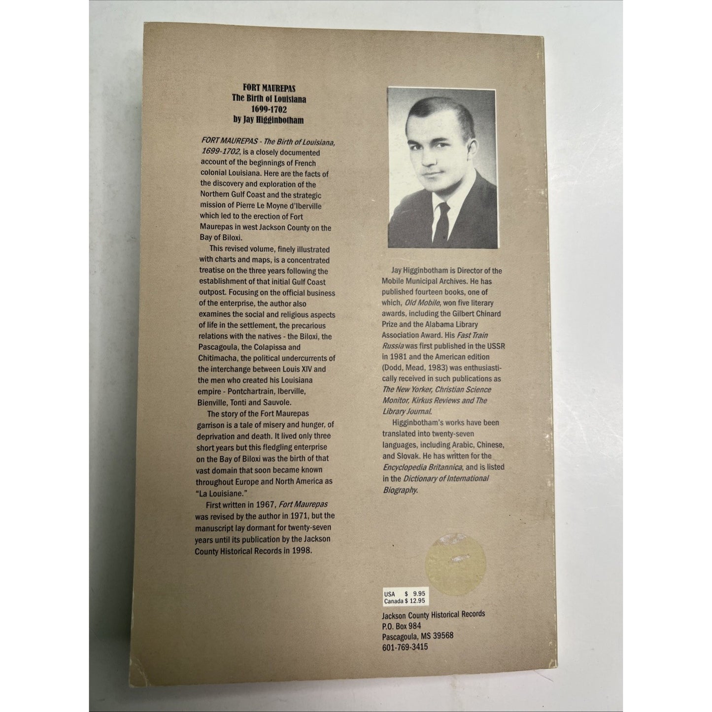 1971 PB Fort Maurepas by Jay Higginbotham Birth Of Louisiana LA