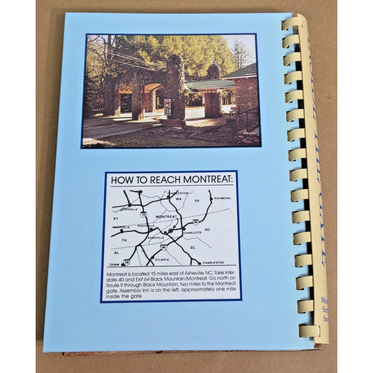 Inside the Gate- Montreat Scottish Society Cookbook Vintage 1989 NC History
