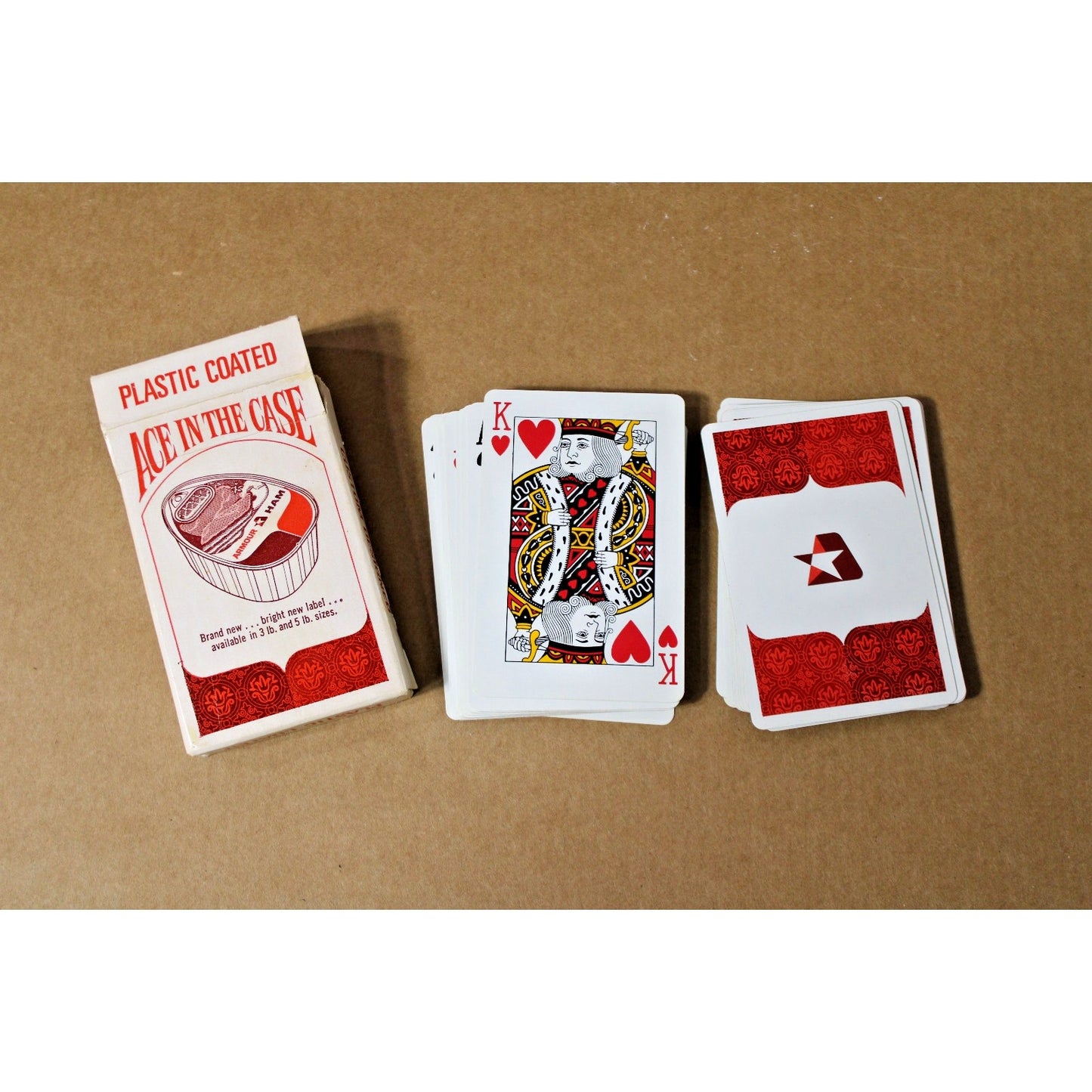 Vintage Armour Ham Promotional Playing Cards, Complete set with Jokers, Kitschy