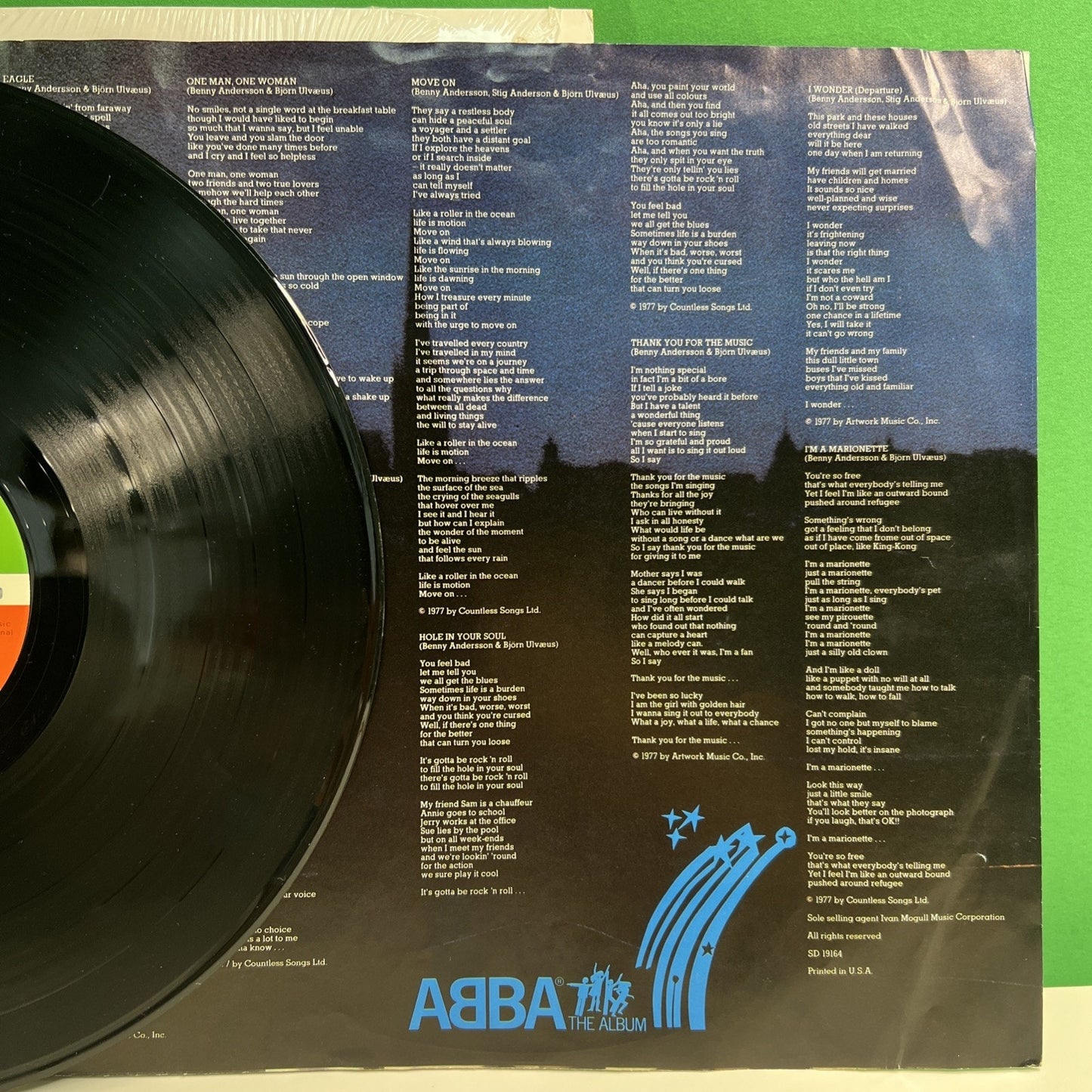 ABBA The Album Atlantic Records Vinyl LP 1977 Hype Sticker
