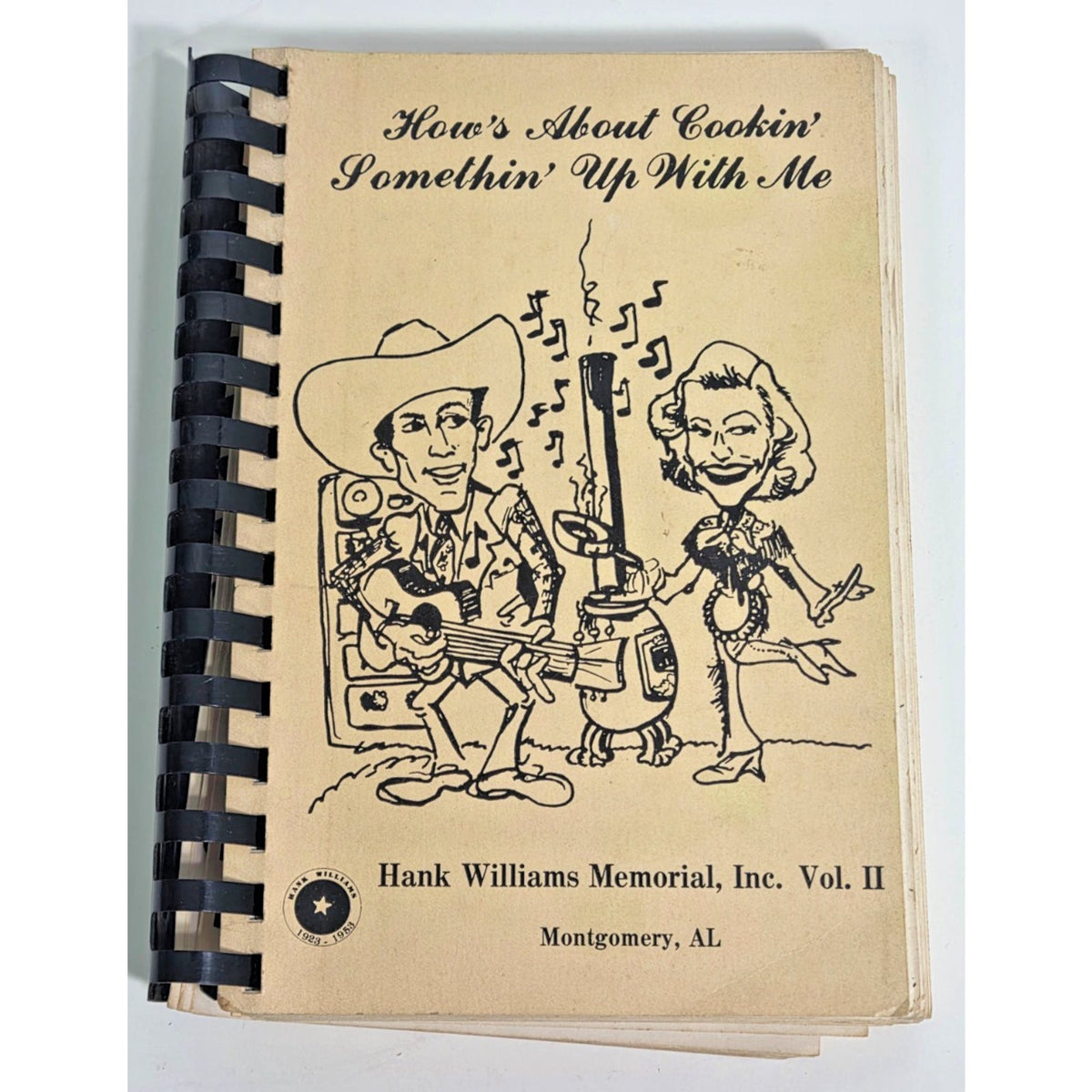 Vintage Hank Williams Memorial Cookbook Vol II Celebrity Recipes Johnny Cash
