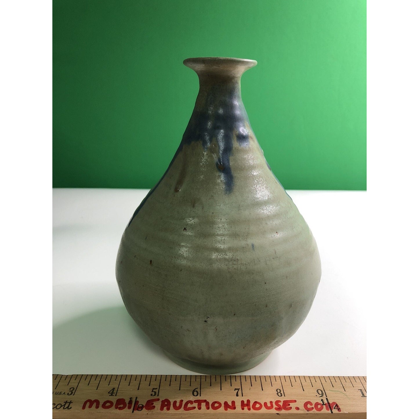 Vintage JIM POTMESIL ART STUDIO POTTERY VASE Baldwin County AL Alabama SIGNED