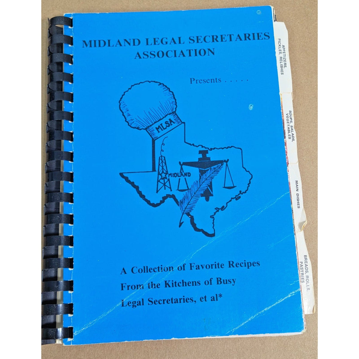 Vintage 1983 Midland Texas MLSA Legal Secretaries Cookbook & Local History