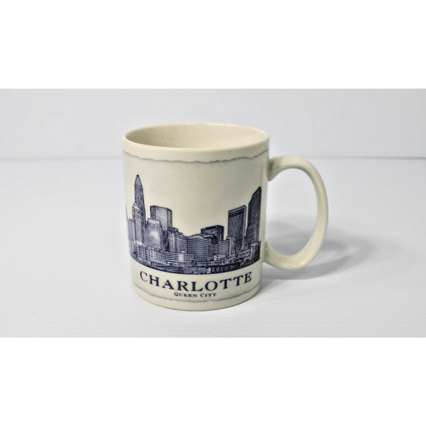 Starbucks Coffee Cup Architecture Series Mug Charlotte NC 2007 Queen City 18 oz