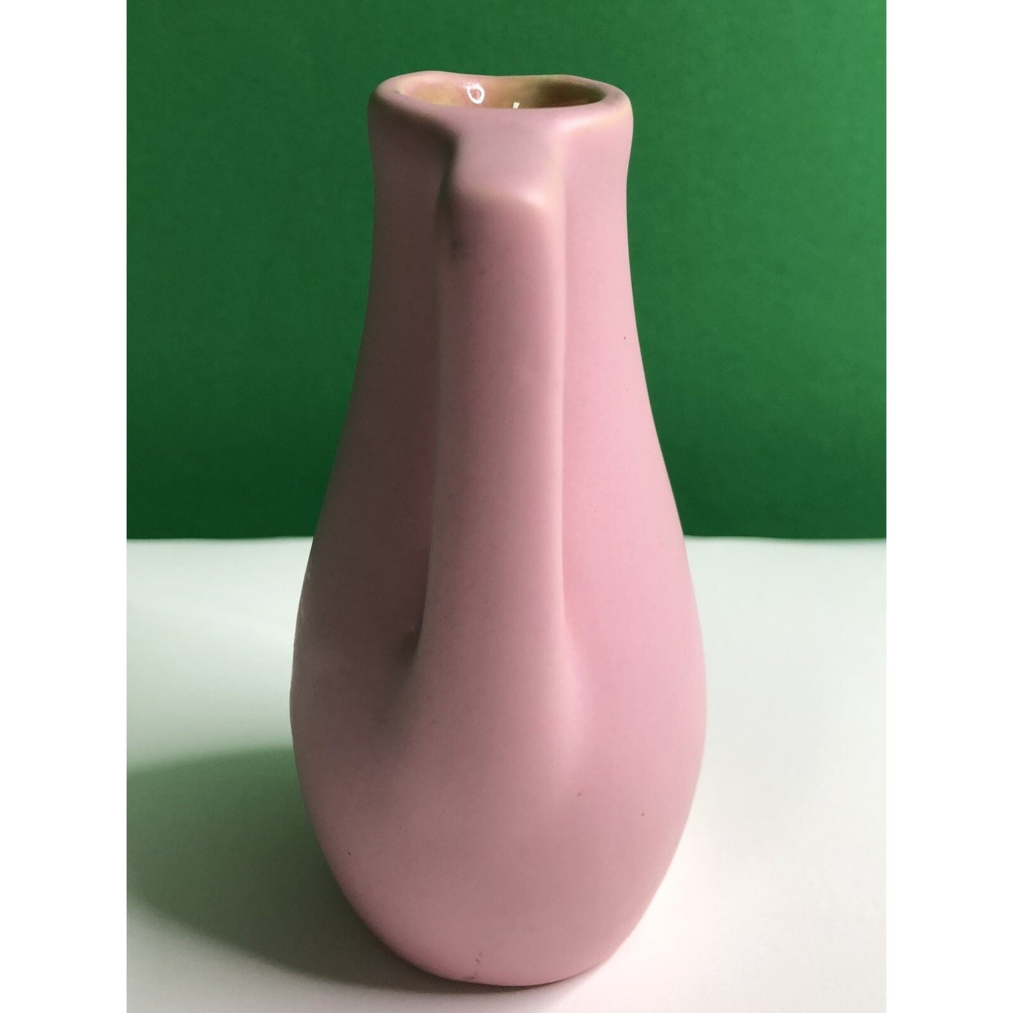 Vintage KELLOGGS POTTERY CREAMER Vase Pink Northern Michigan